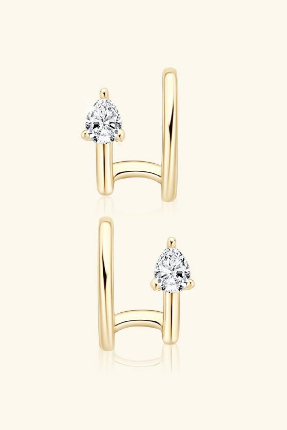 Moissanite 925 Sterling Silver Cuff Earrings - Witcheasy
