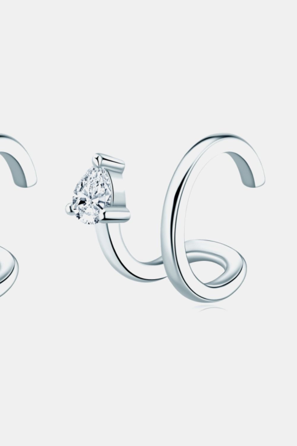 Moissanite 925 Sterling Silver Cuff Earrings - Witcheasy
