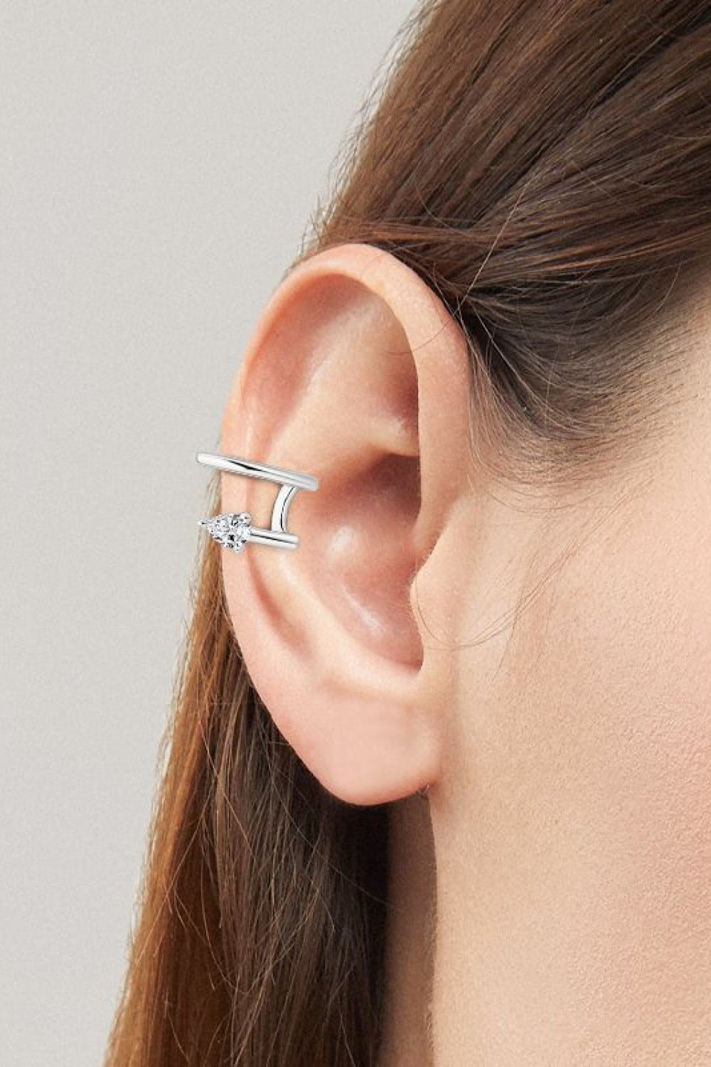 Moissanite 925 Sterling Silver Cuff Earrings - Witcheasy