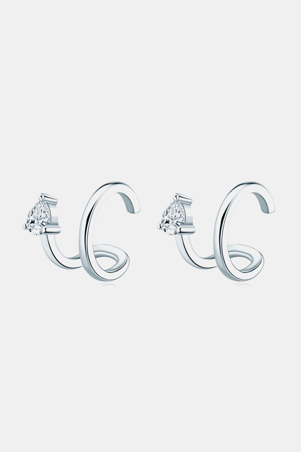 Moissanite 925 Sterling Silver Cuff Earrings - Witcheasy