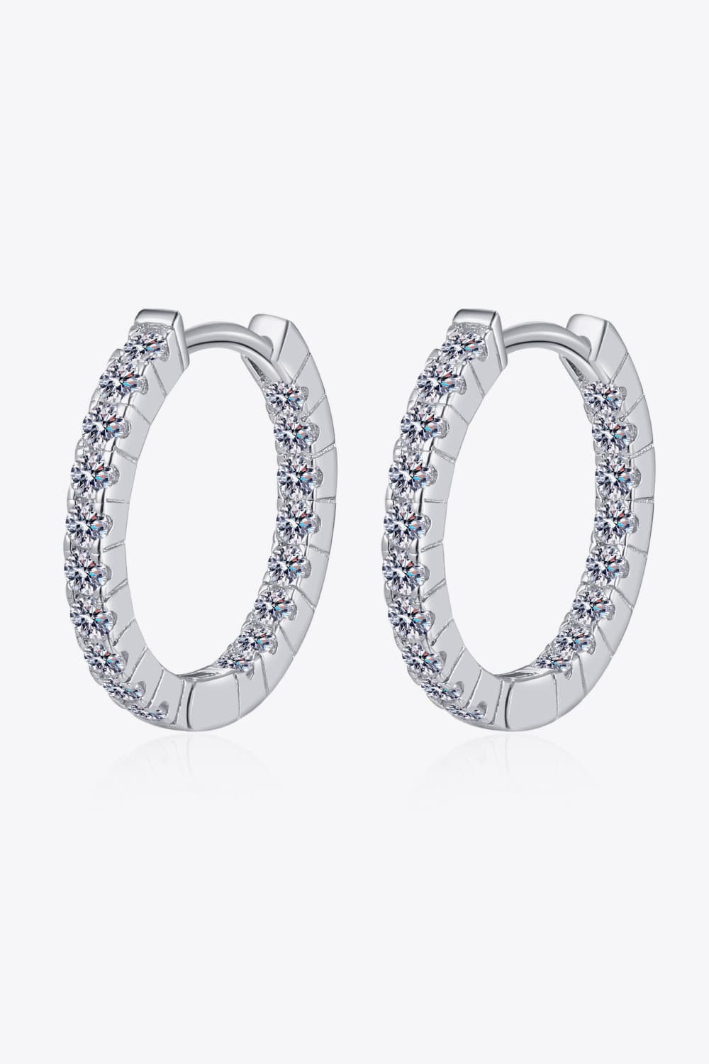 Moissanite 925 Sterling Silver Huggie Earrings - Witcheasy