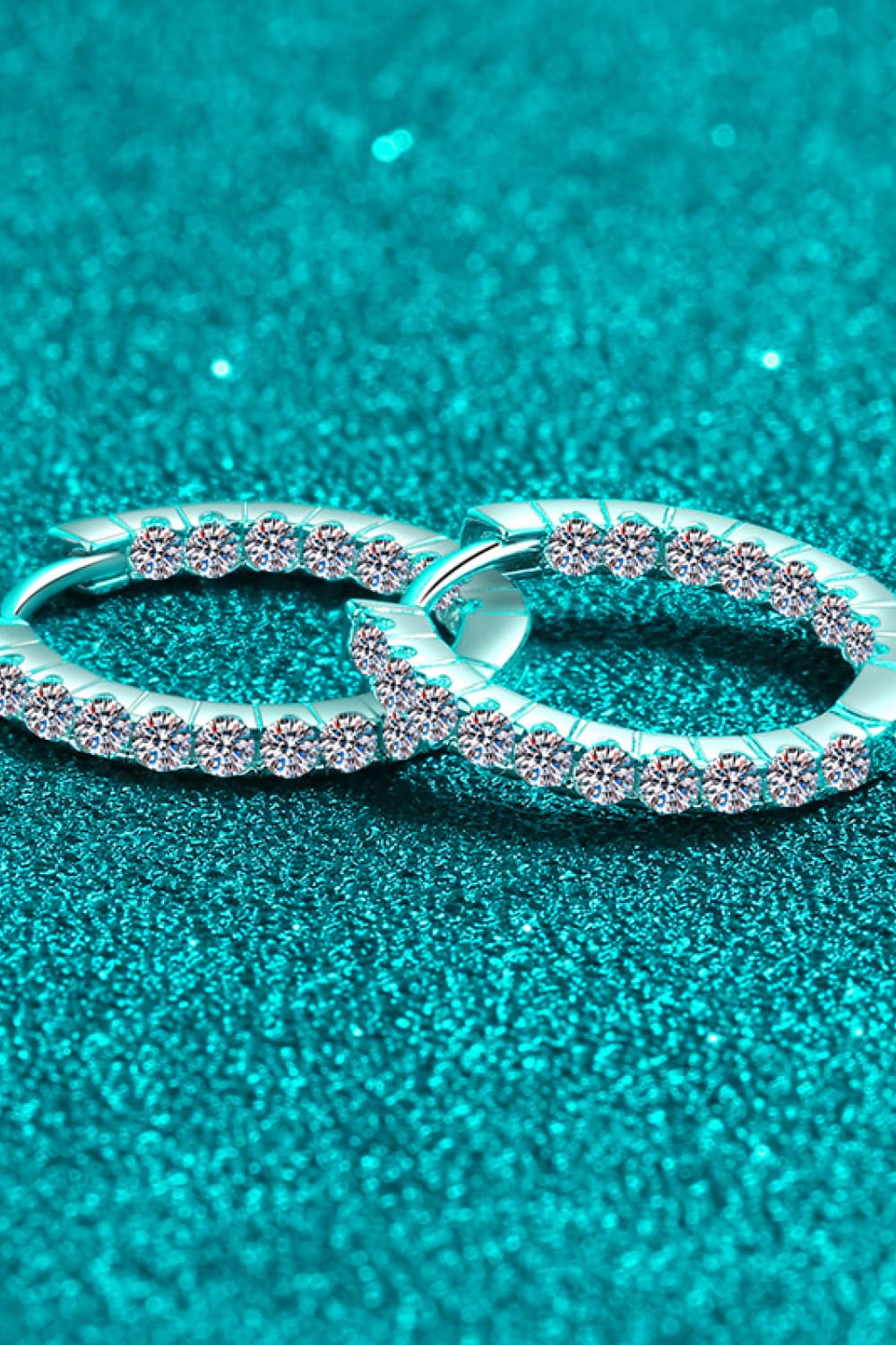 Moissanite 925 Sterling Silver Huggie Earrings - Witcheasy