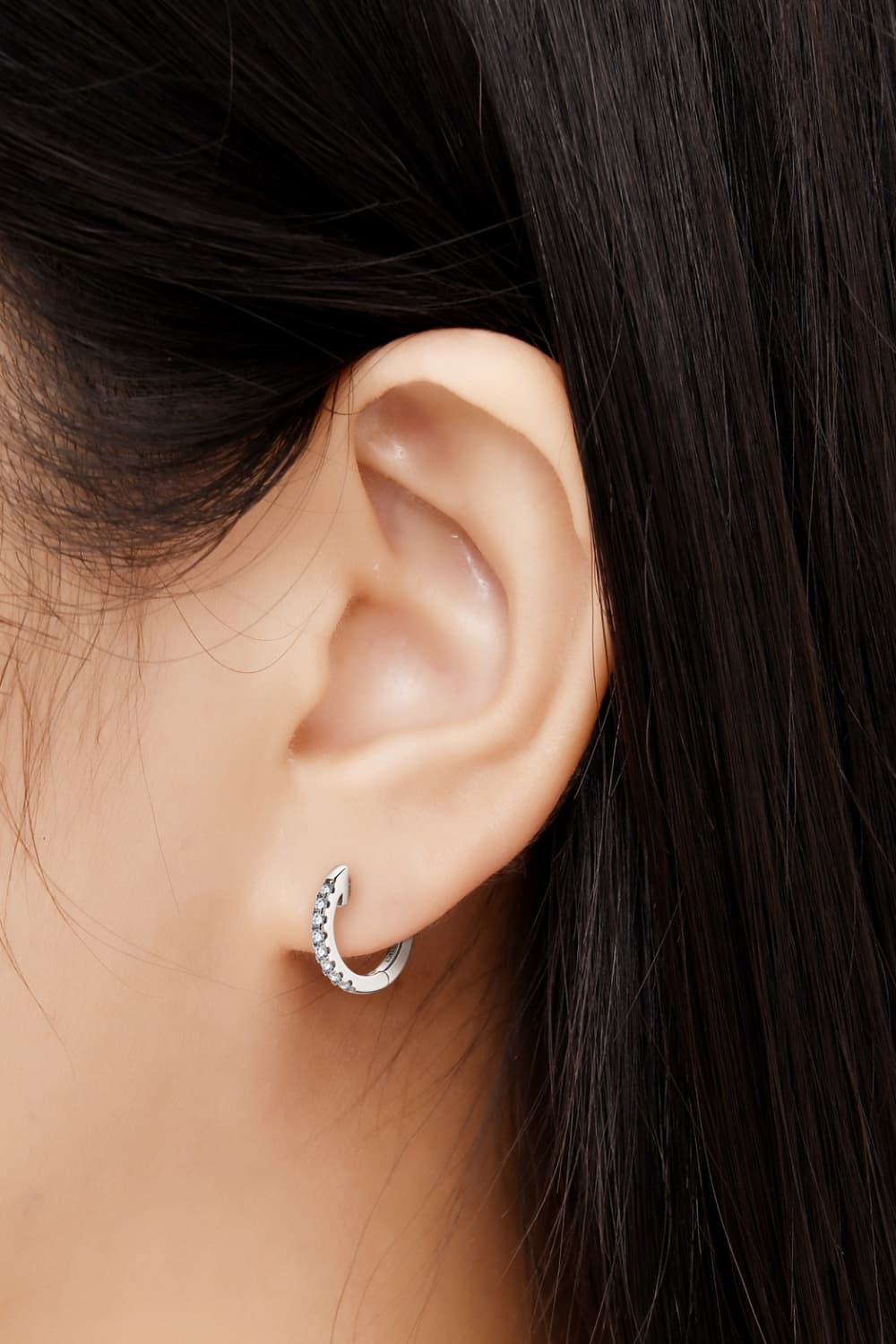 Moissanite 925 Sterling Silver Huggie Earrings - Witcheasy