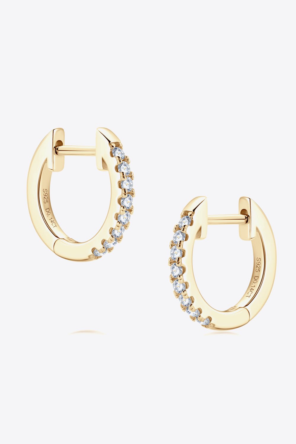 Moissanite 925 Sterling Silver Huggie Earrings - Witcheasy