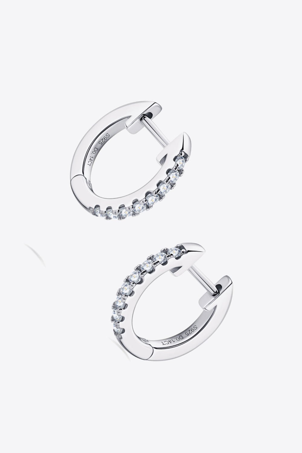 Moissanite 925 Sterling Silver Huggie Earrings - Witcheasy