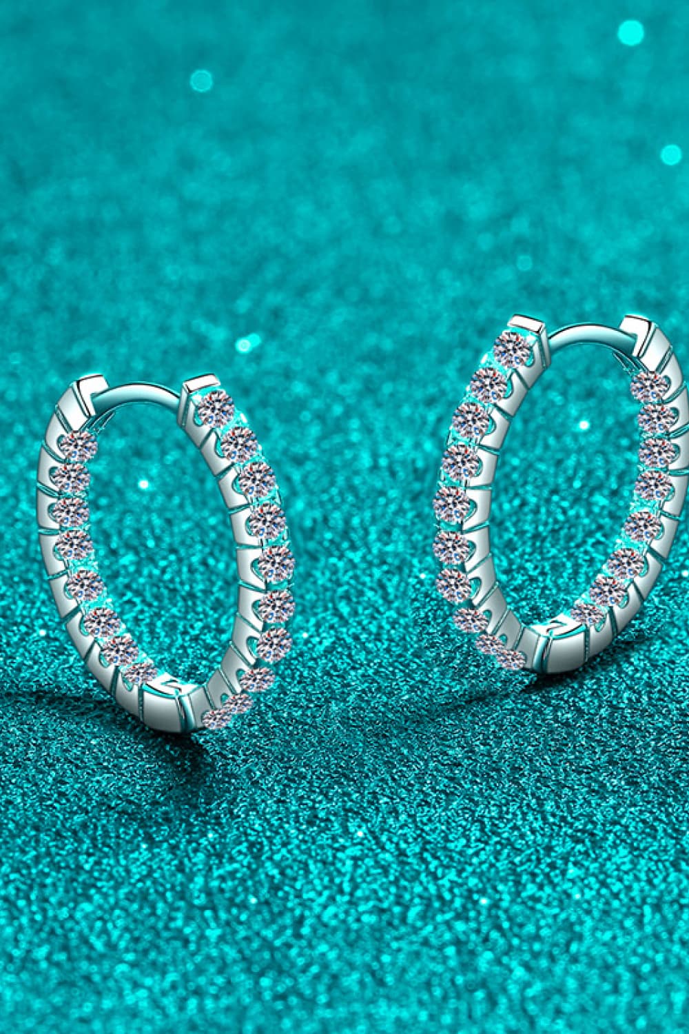 Moissanite 925 Sterling Silver Huggie Earrings - Witcheasy