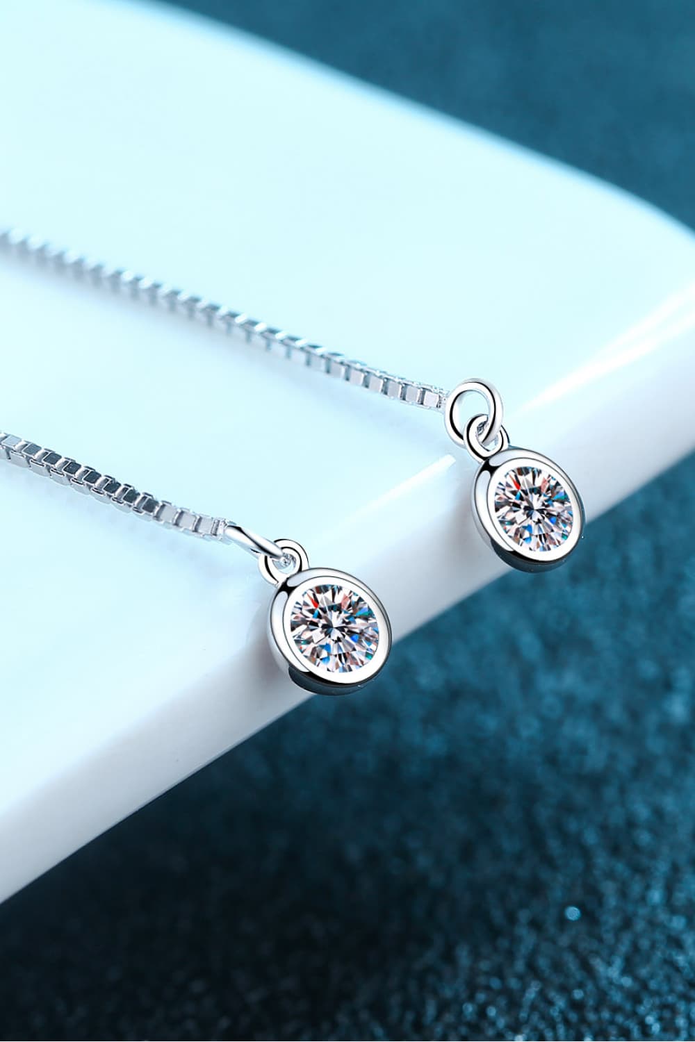 Moissanite 925 Sterling Silver Threader Earrings - Witcheasy