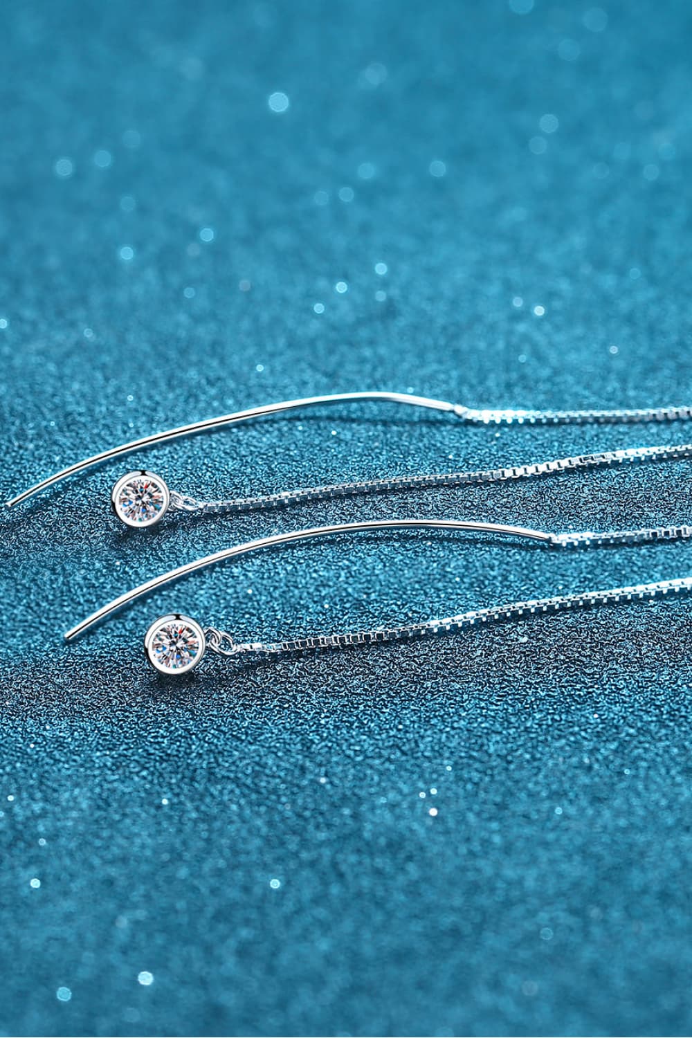Moissanite 925 Sterling Silver Threader Earrings - Witcheasy