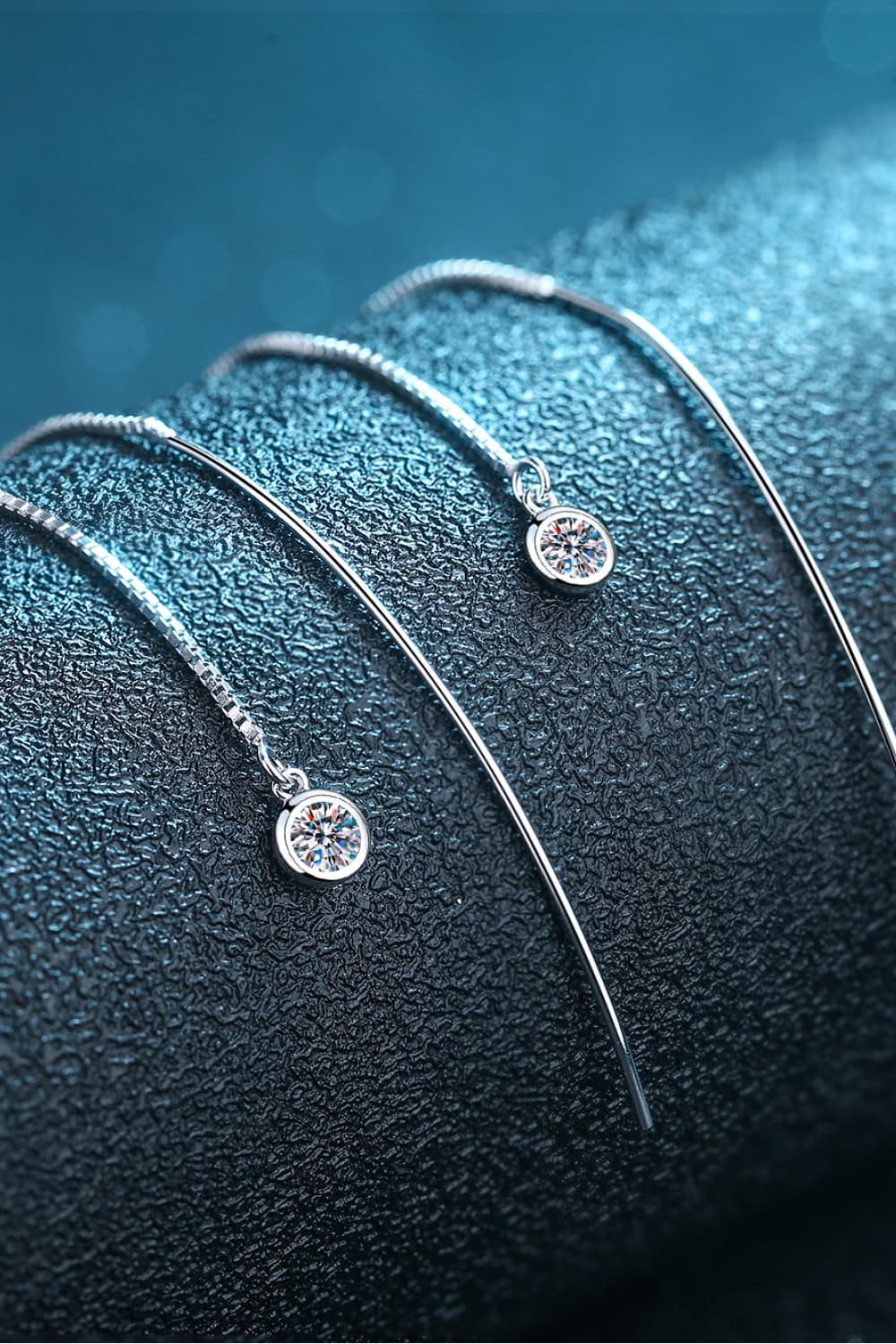 Moissanite 925 Sterling Silver Threader Earrings - Witcheasy