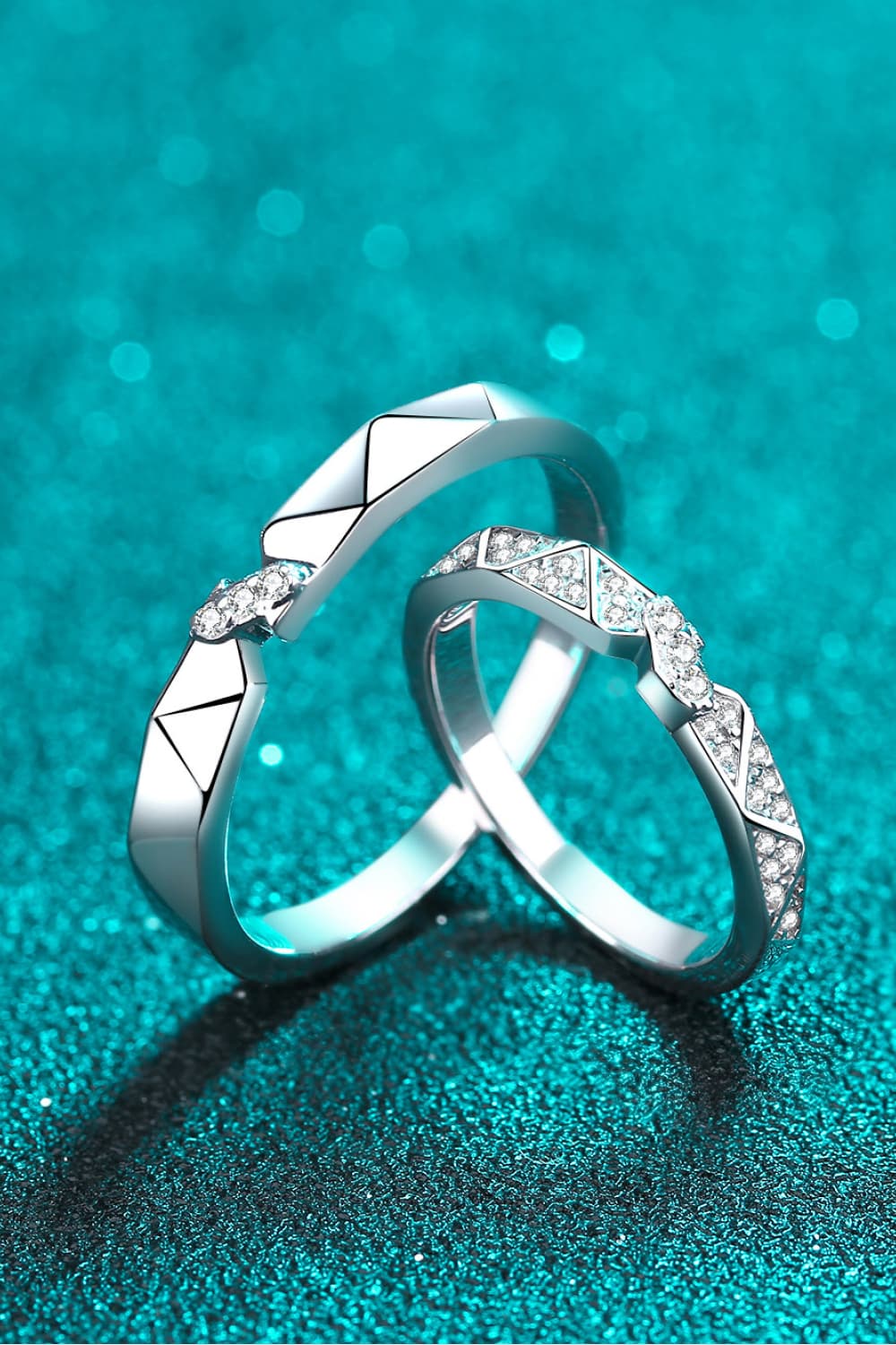 Moissanite Minimalist Rhodium-Plated Ring - Witcheasy