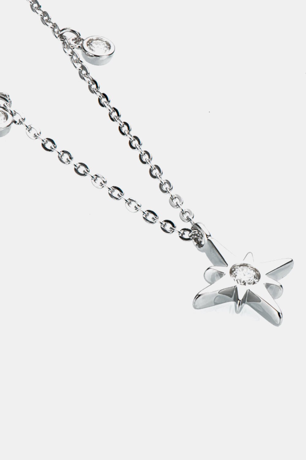 Moissanite North Star Pendant 925 Sterling Silver Necklace - Witcheasy