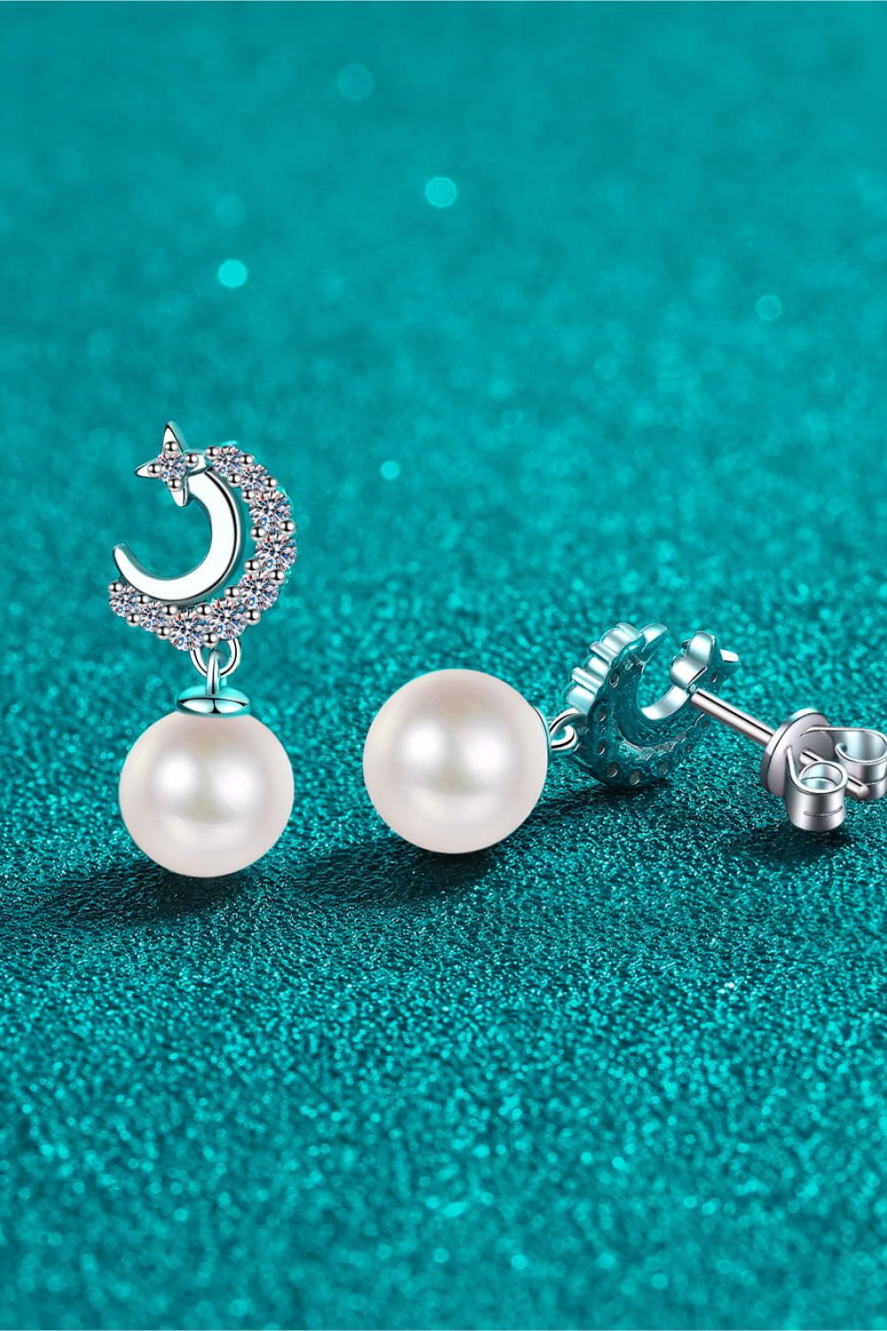 Moissanite Pearl Drop Earrings - Witcheasy