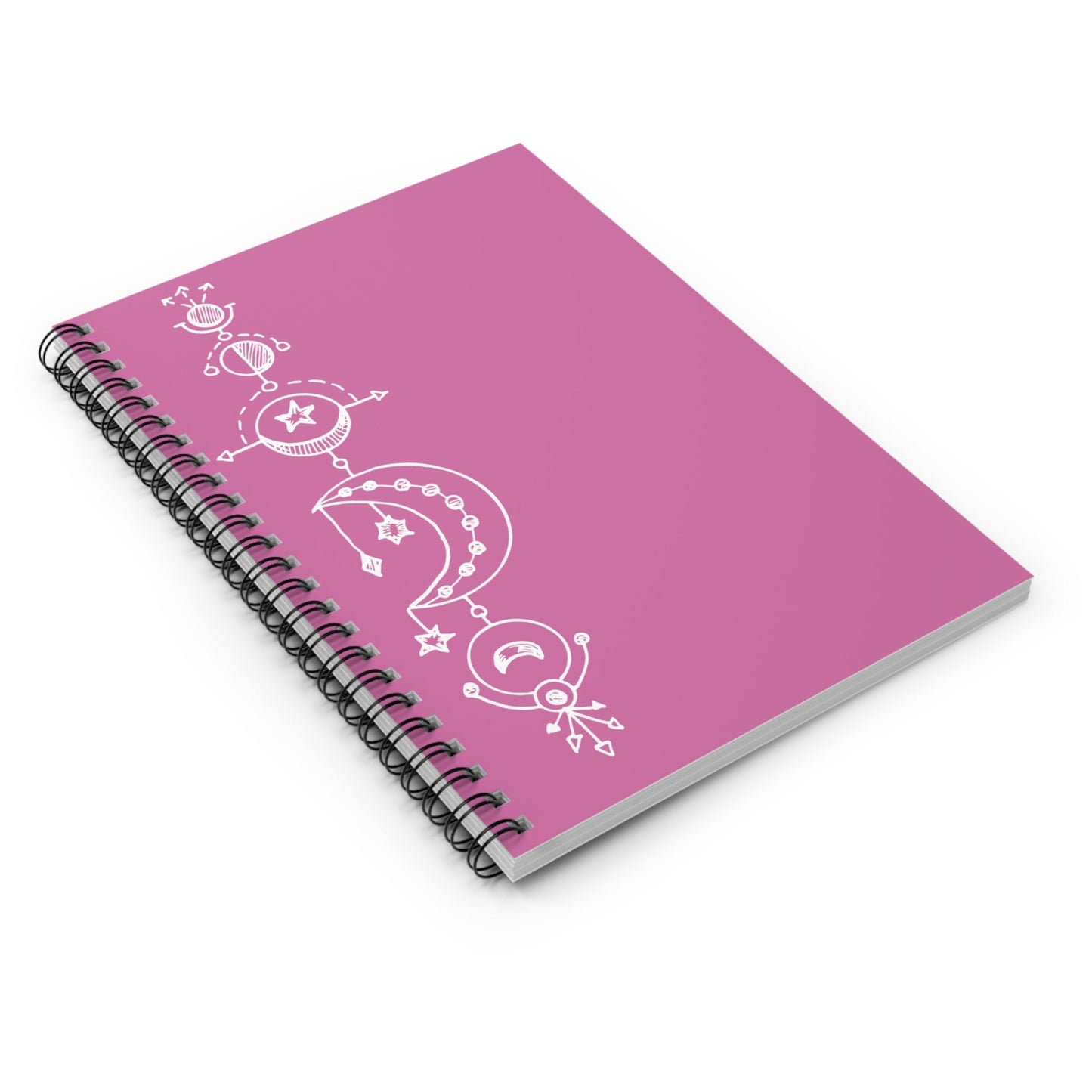 Moonline Pink - Spiral Notebook - Ruled Line - Witcheasy