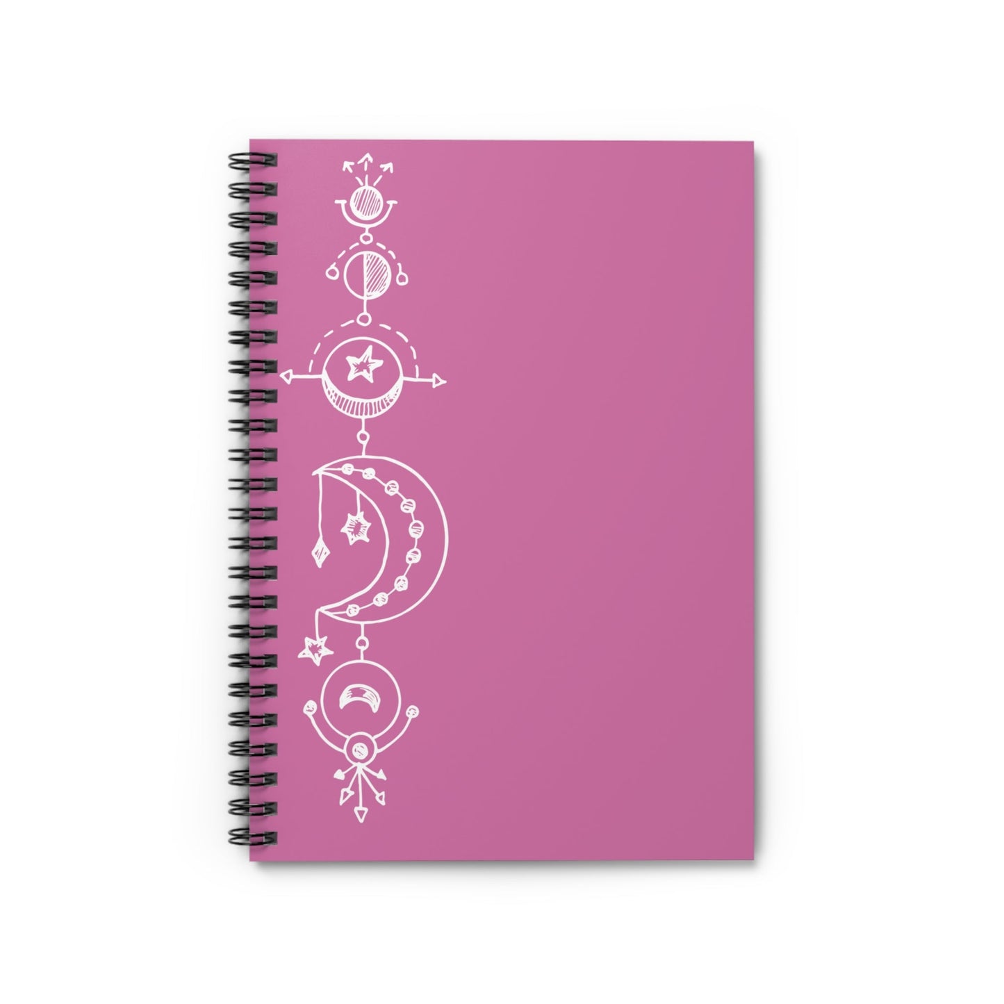 Moonline Pink - Spiral Notebook - Ruled Line - Witcheasy