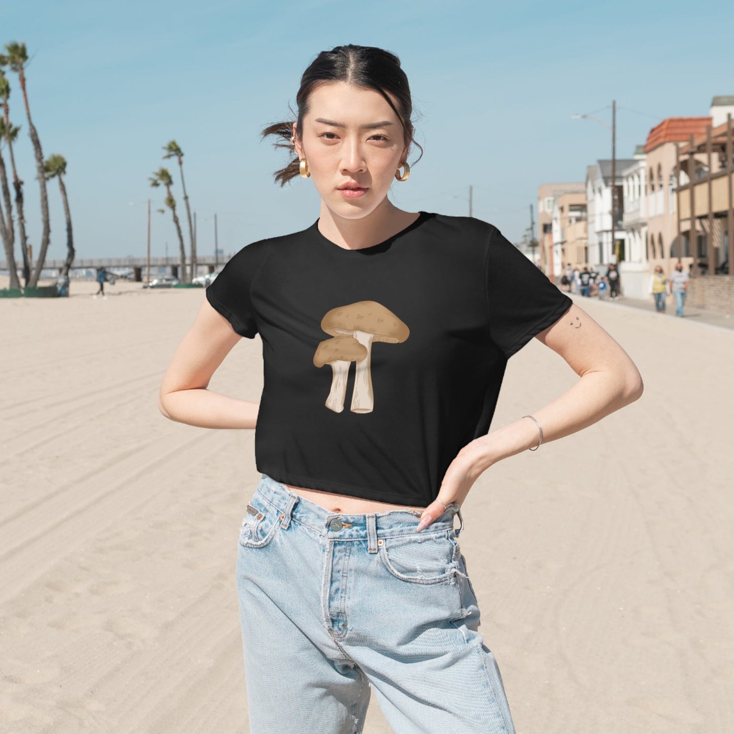 Mushroom Cropped Tee - Witcheasy