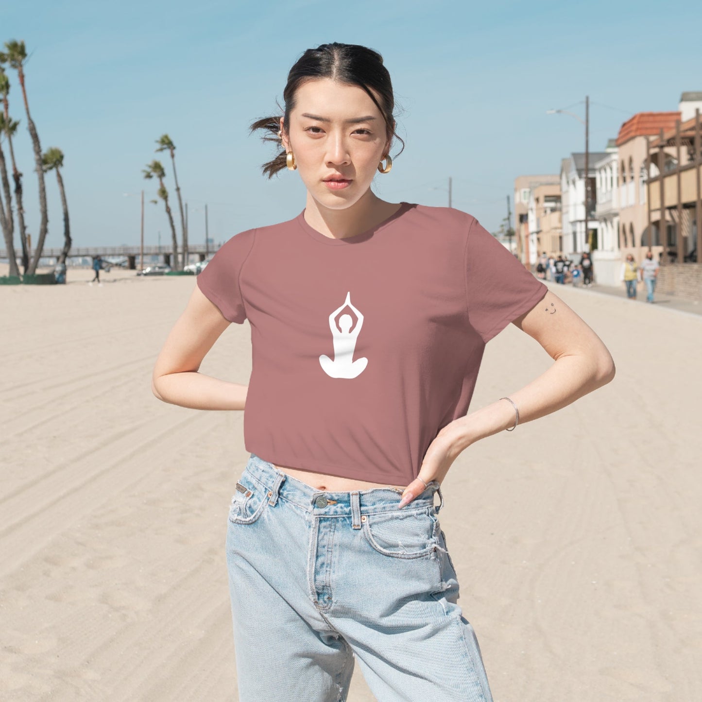 Padmasana Women's Flowy Cropped Tee - Witcheasy