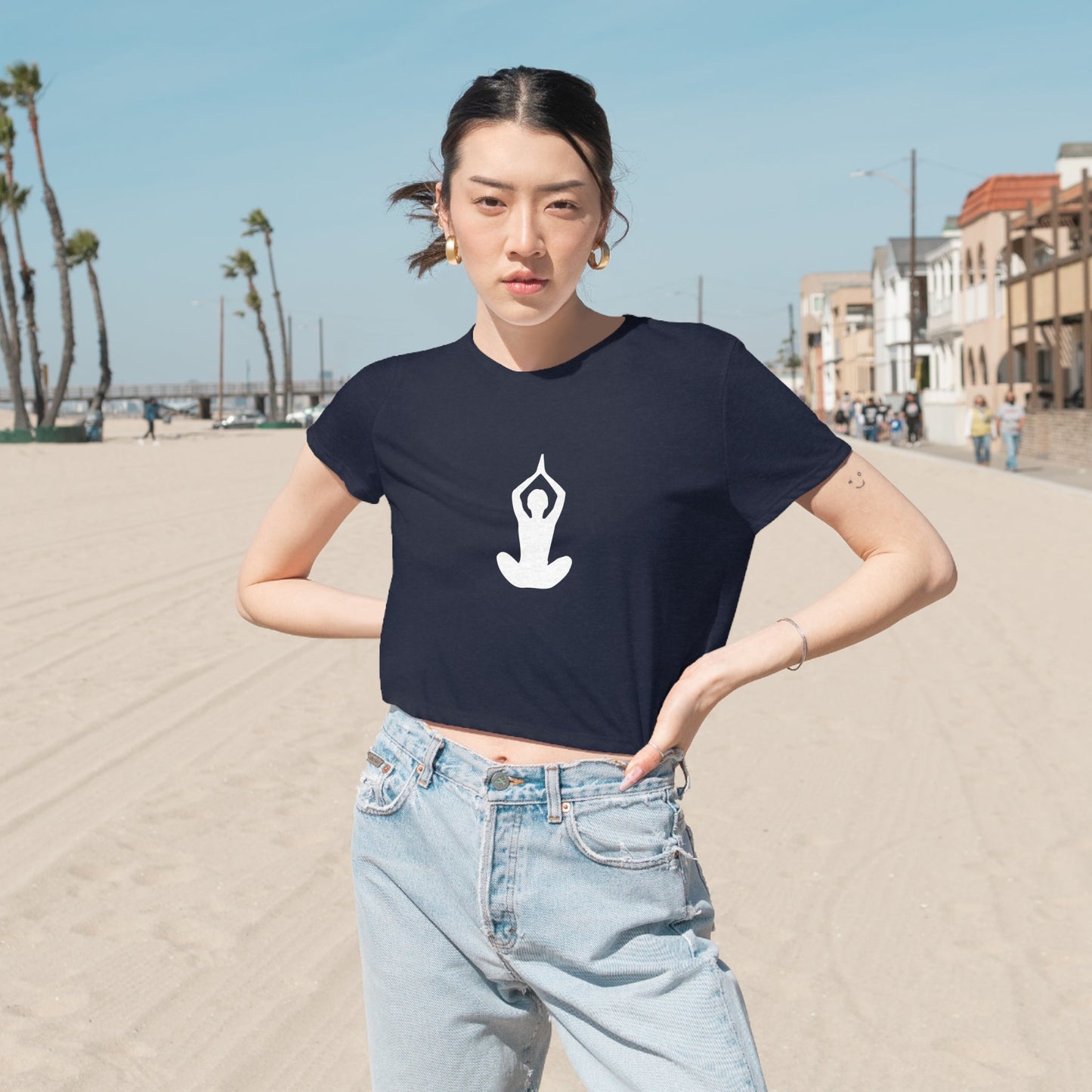 Padmasana Women's Flowy Cropped Tee - Witcheasy