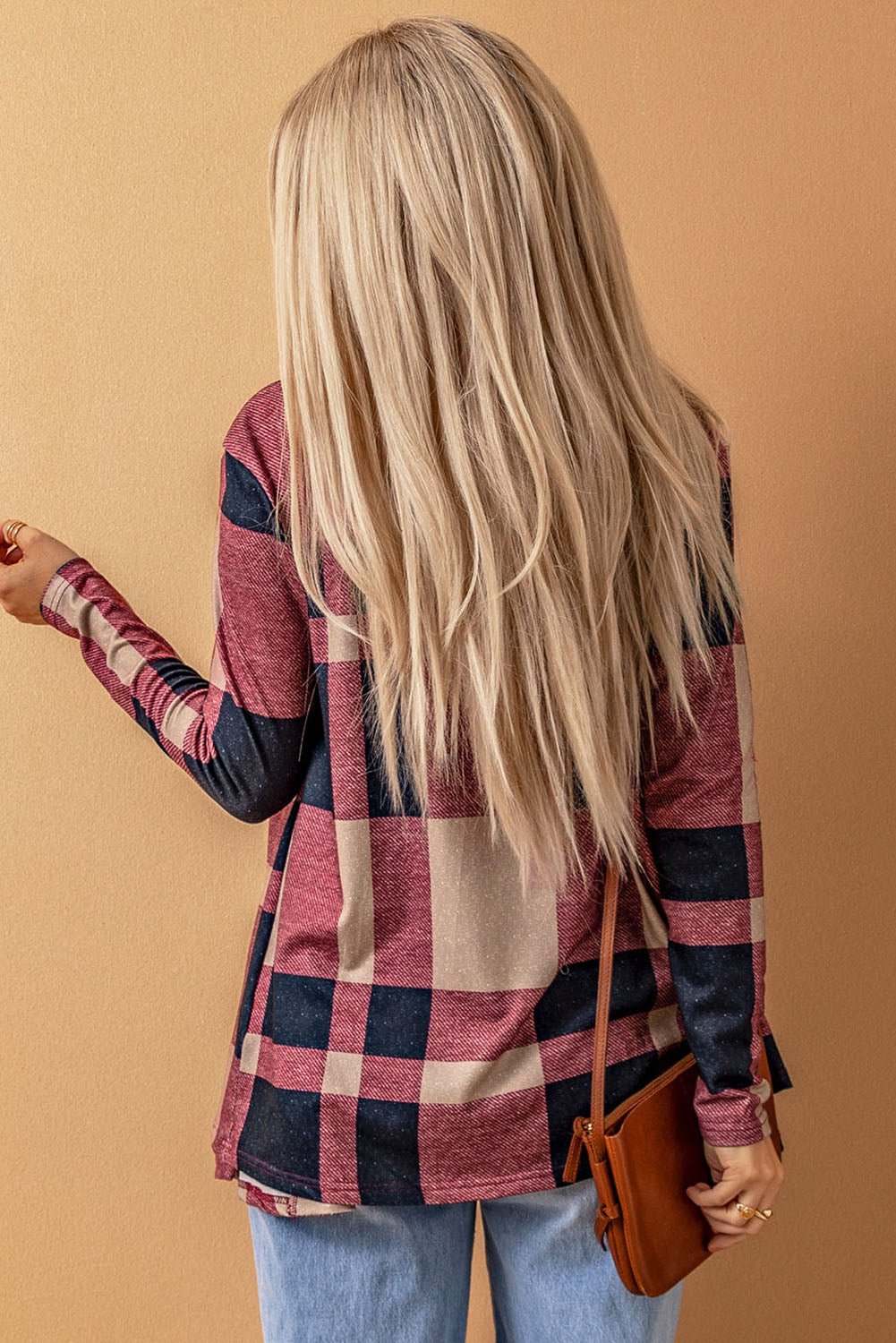 Plaid Open Front Cardigan - Witcheasy