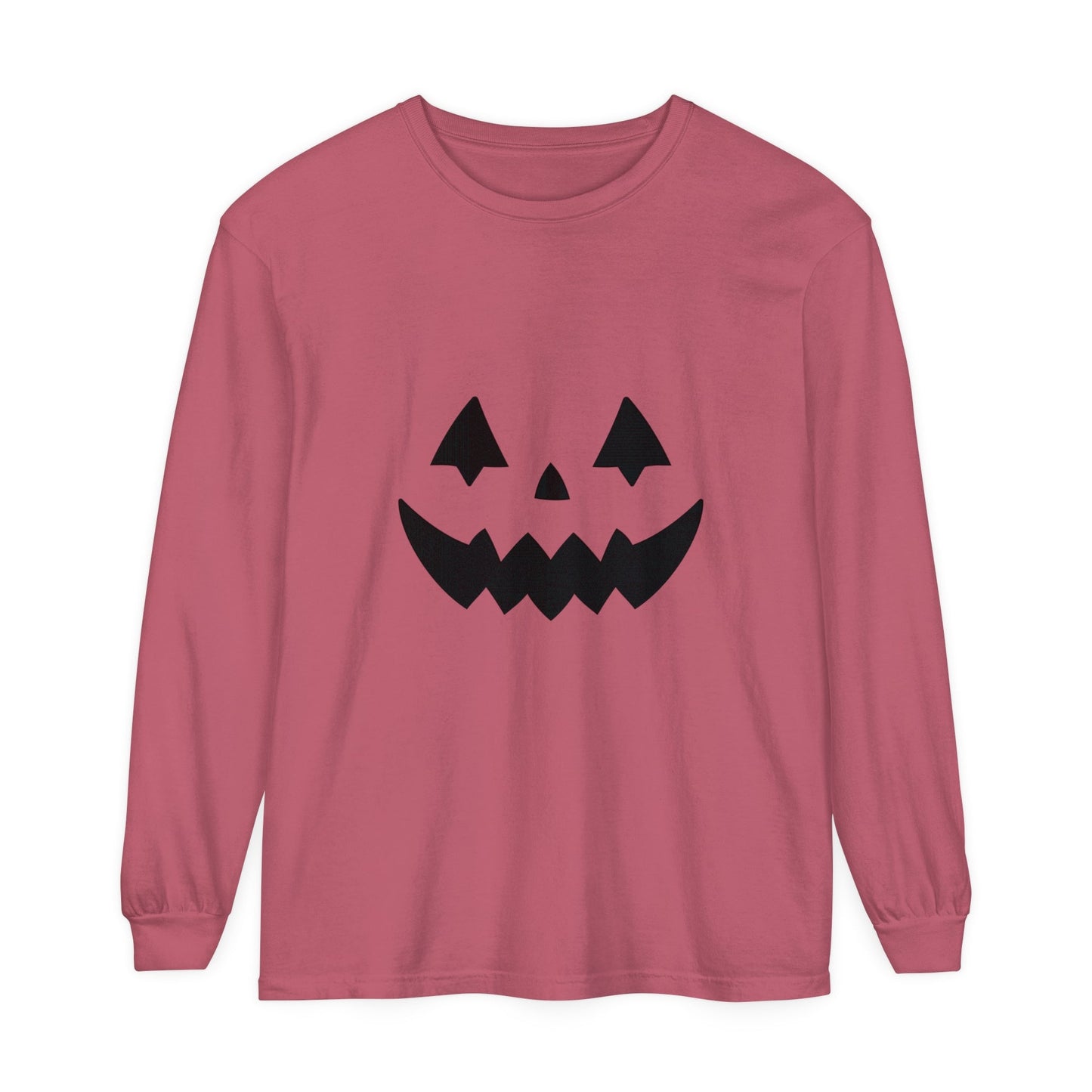 Pumpkin Face Simple Unisex Long Sleeve T-Shirt - Witcheasy