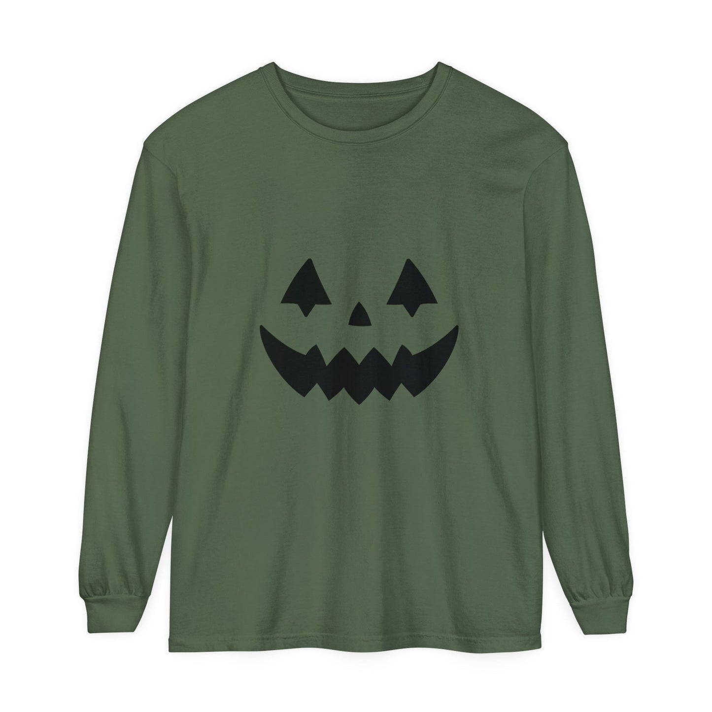 Pumpkin Face Simple Unisex Long Sleeve T-Shirt - Witcheasy