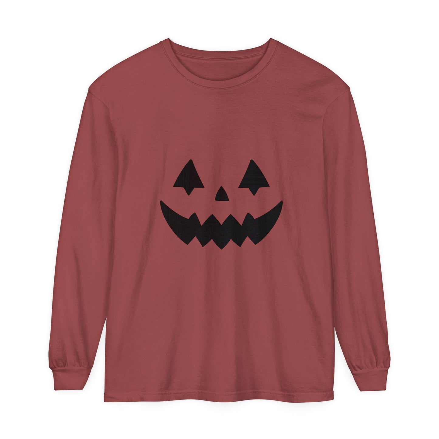 Pumpkin Face Simple Unisex Long Sleeve T-Shirt - Witcheasy
