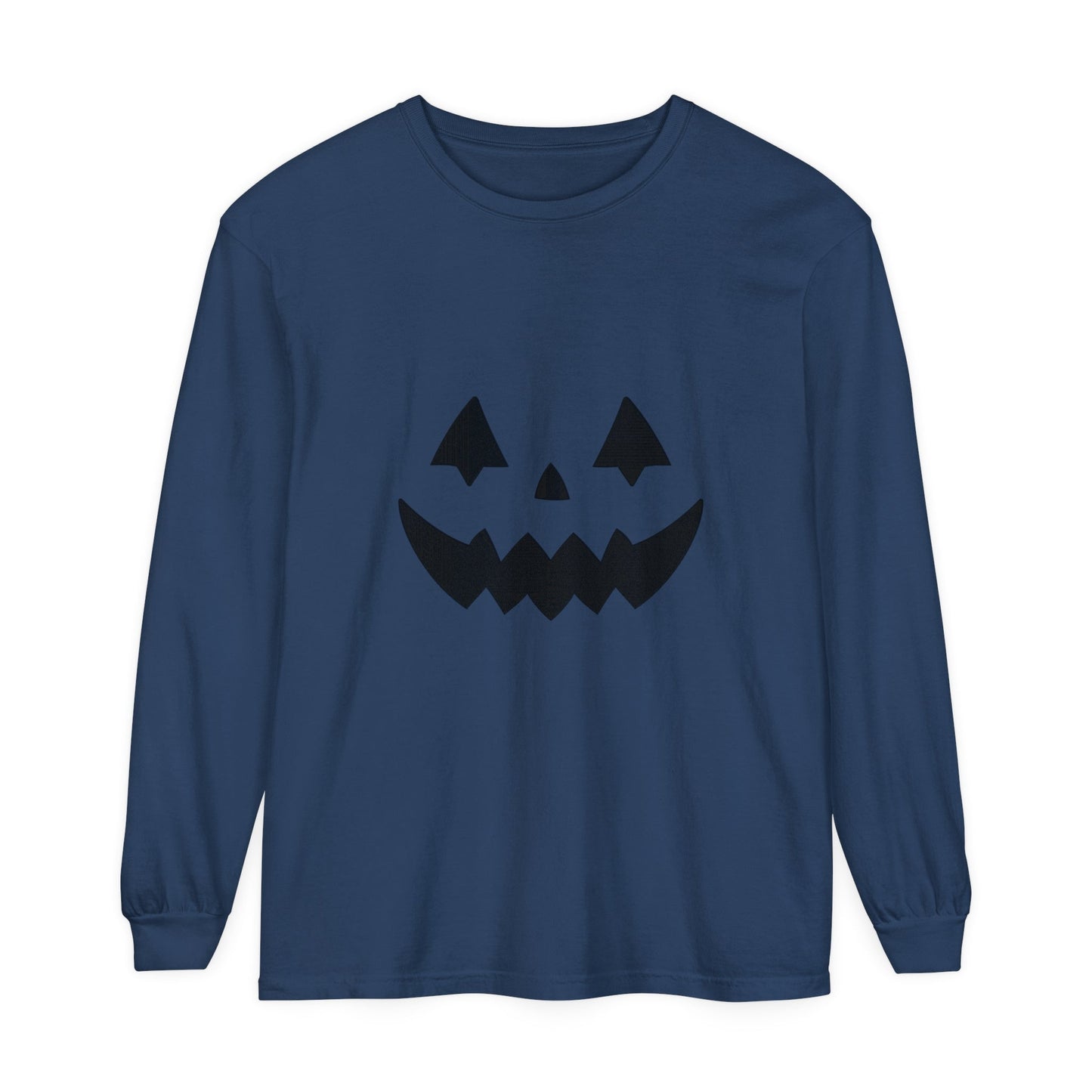 Pumpkin Face Simple Unisex Long Sleeve T-Shirt - Witcheasy