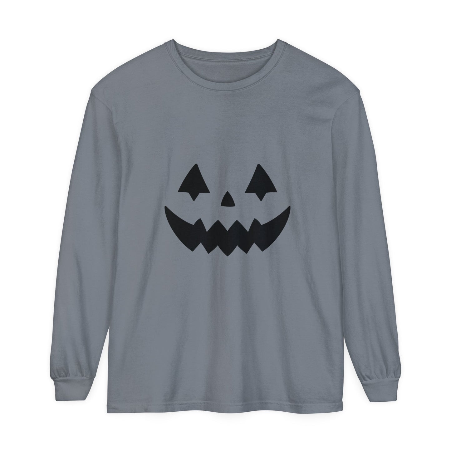 Pumpkin Face Simple Unisex Long Sleeve T-Shirt - Witcheasy
