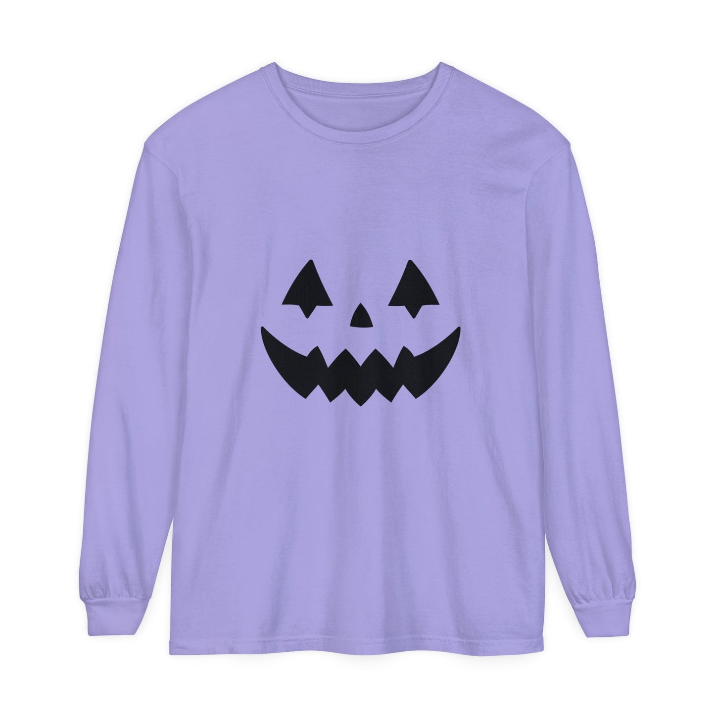 Pumpkin Face Simple Unisex Long Sleeve T-Shirt - Witcheasy