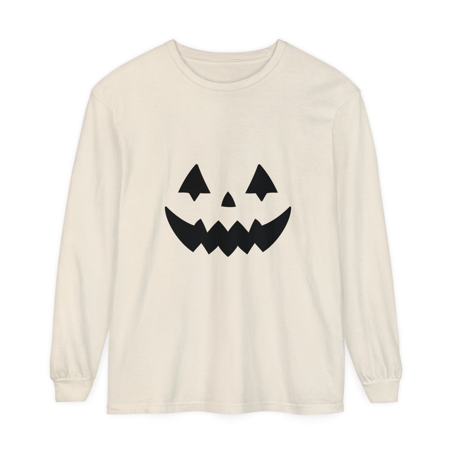 Pumpkin Face Simple Unisex Long Sleeve T-Shirt - Witcheasy