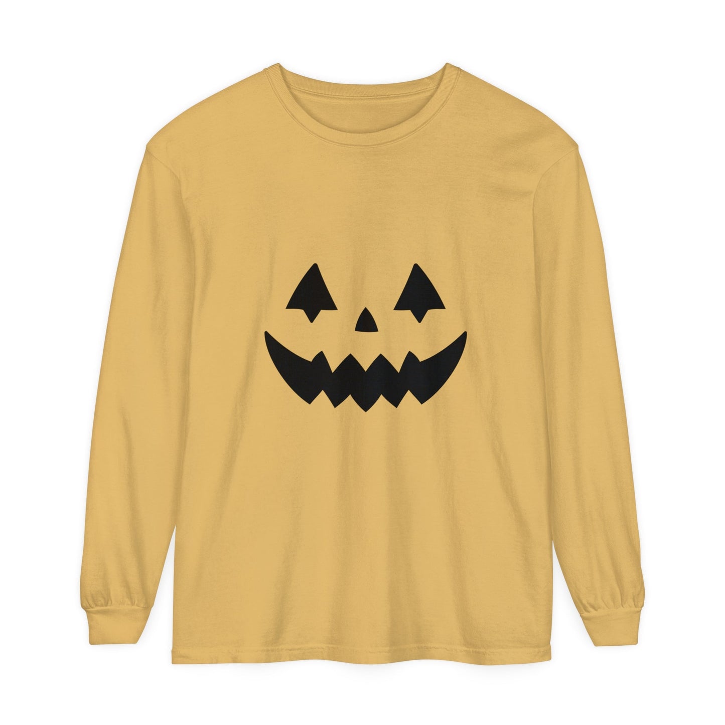 Pumpkin Face Simple Unisex Long Sleeve T-Shirt - Witcheasy