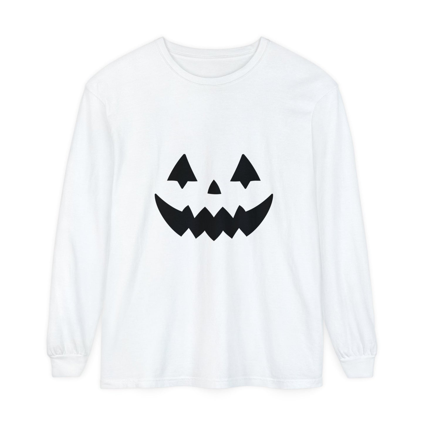 Pumpkin Face Simple Unisex Long Sleeve T-Shirt - Witcheasy