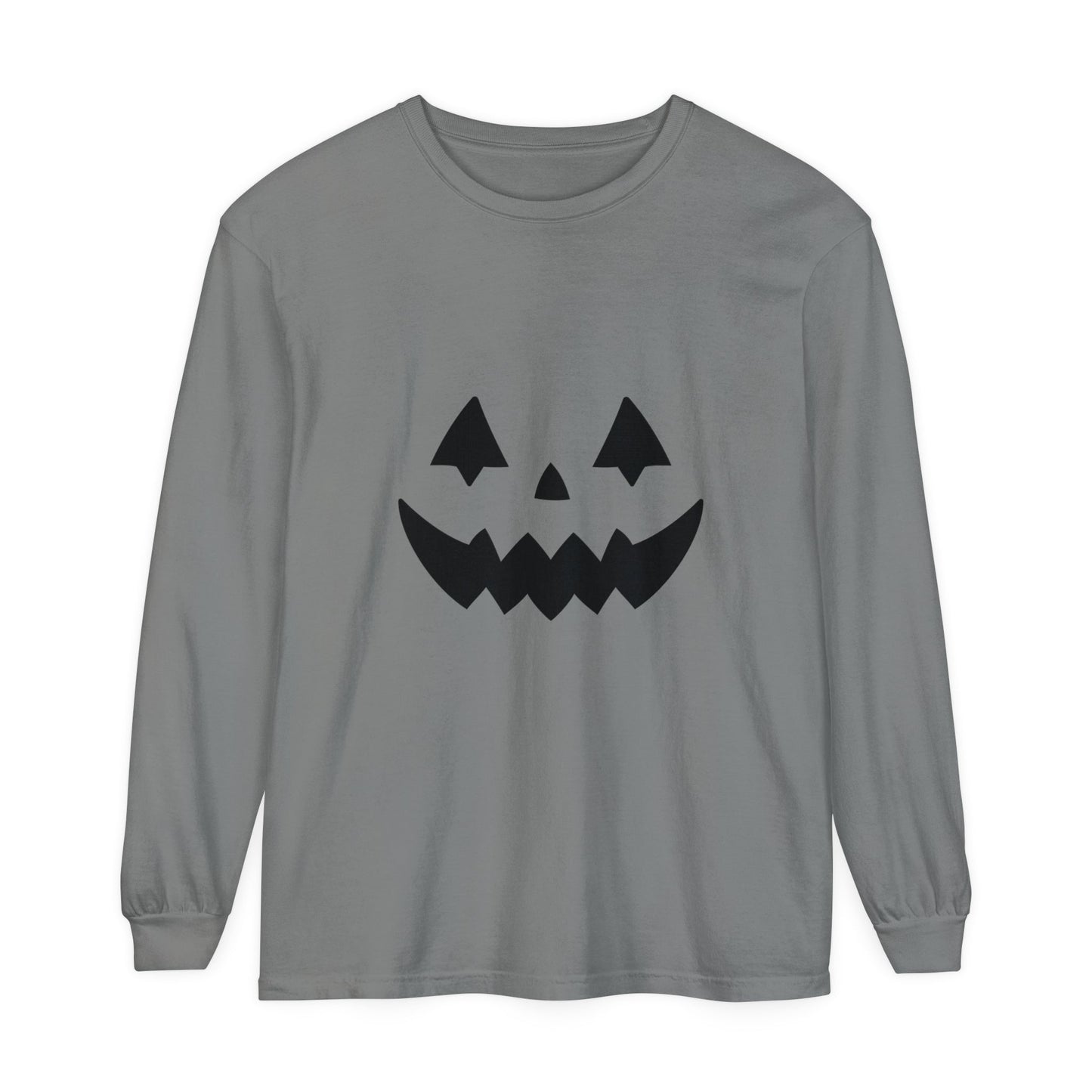 Pumpkin Face Simple Unisex Long Sleeve T-Shirt - Witcheasy