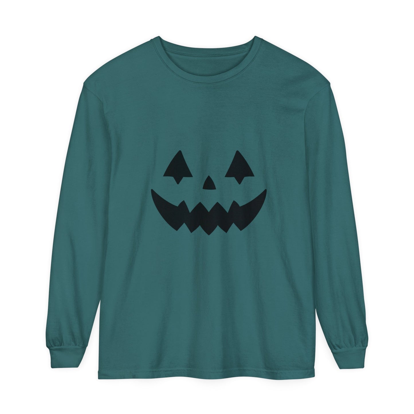 Pumpkin Face Simple Unisex Long Sleeve T-Shirt - Witcheasy