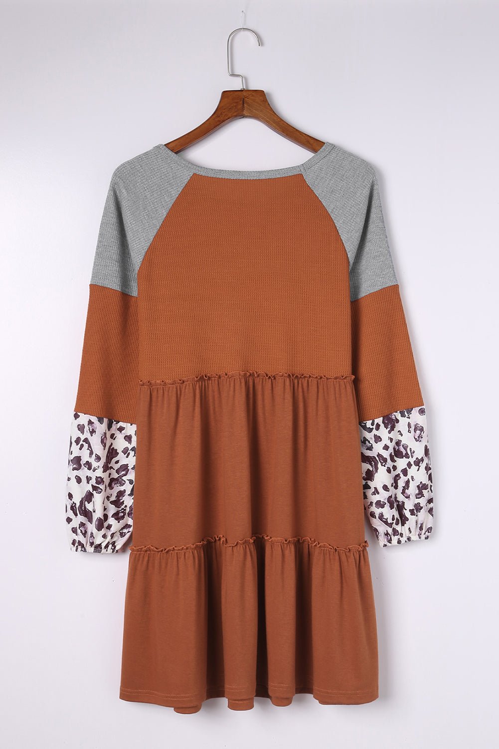 Round Neck Frill Trim Dress - Witcheasy