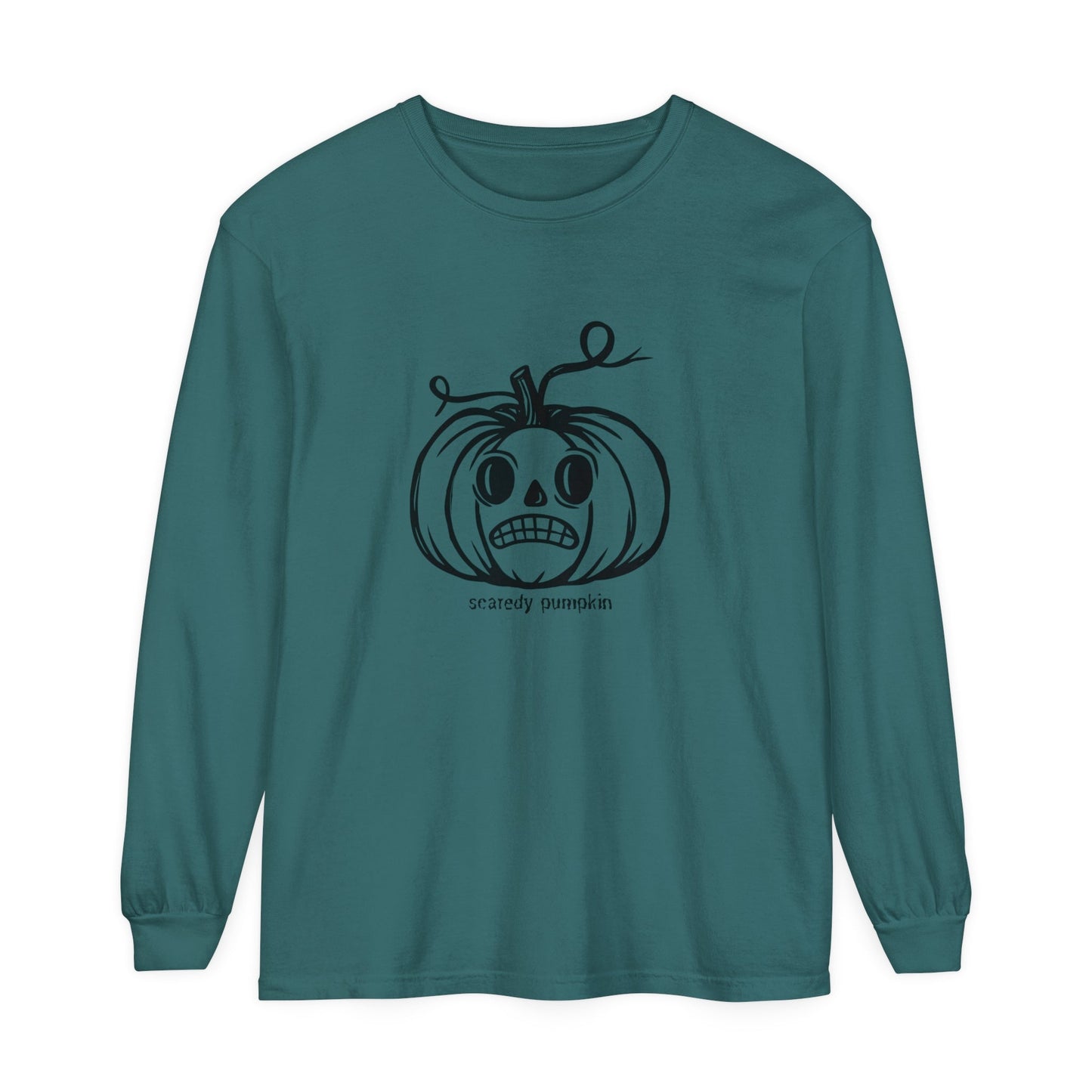 Scaredy Pumpkin Unisex Long Sleeve T-Shirt - Witcheasy