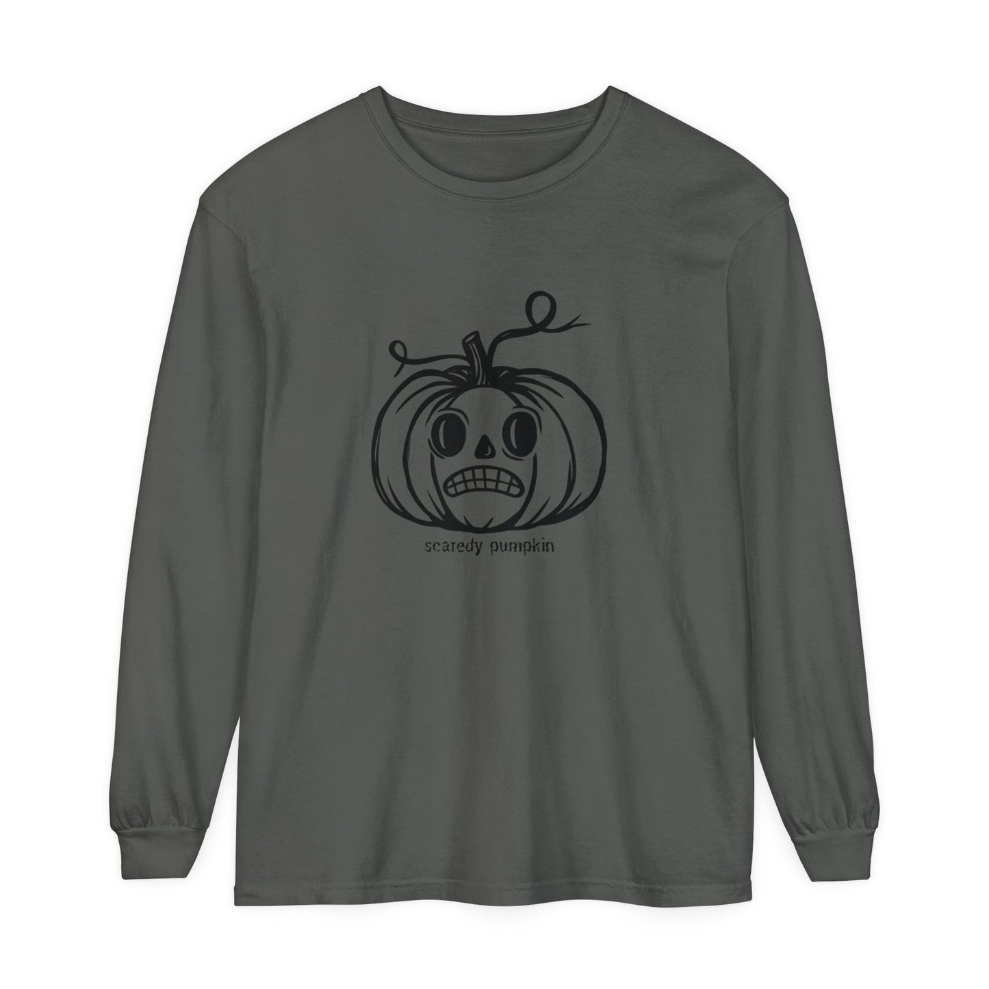 Scaredy Pumpkin Unisex Long Sleeve T-Shirt - Witcheasy