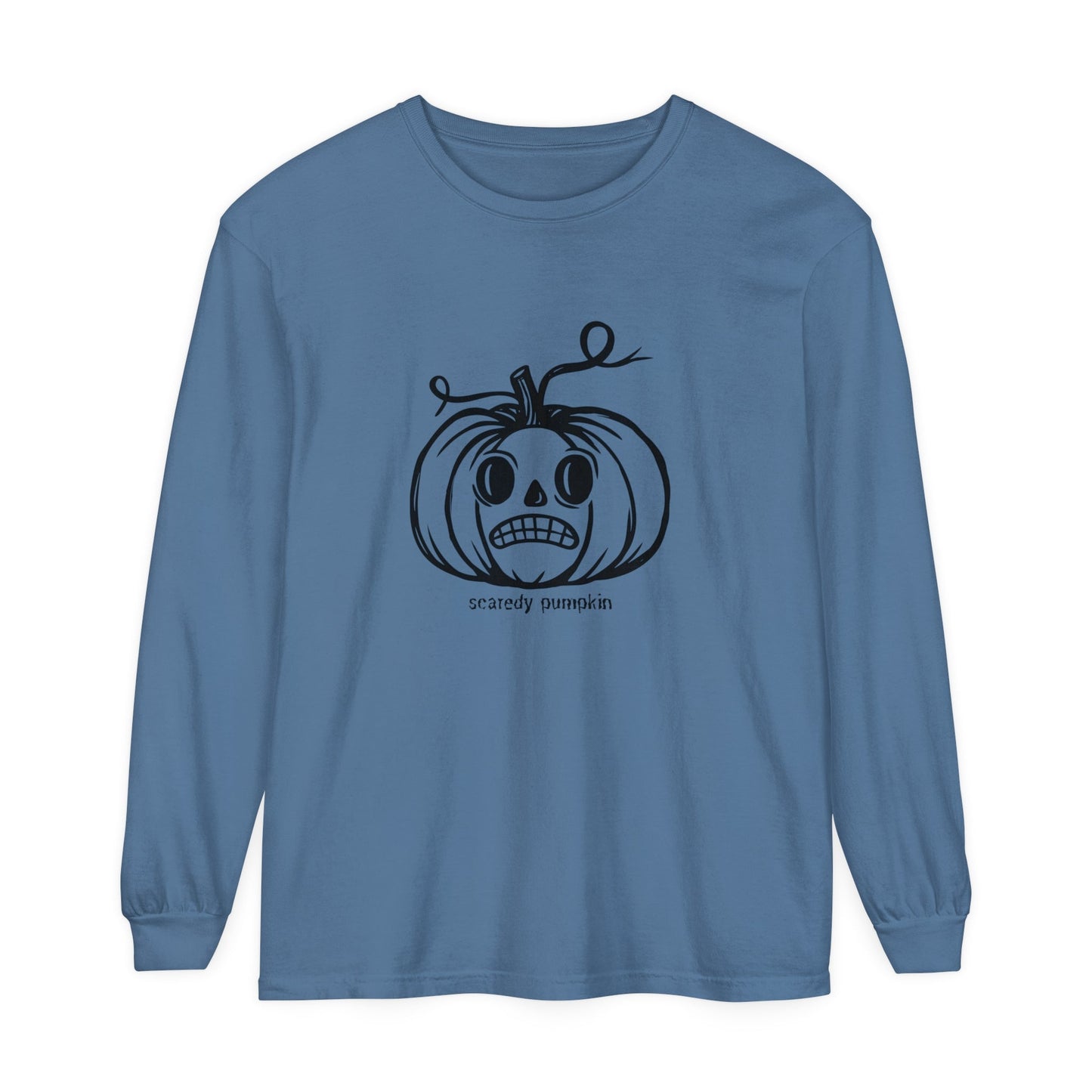 Scaredy Pumpkin Unisex Long Sleeve T-Shirt - Witcheasy