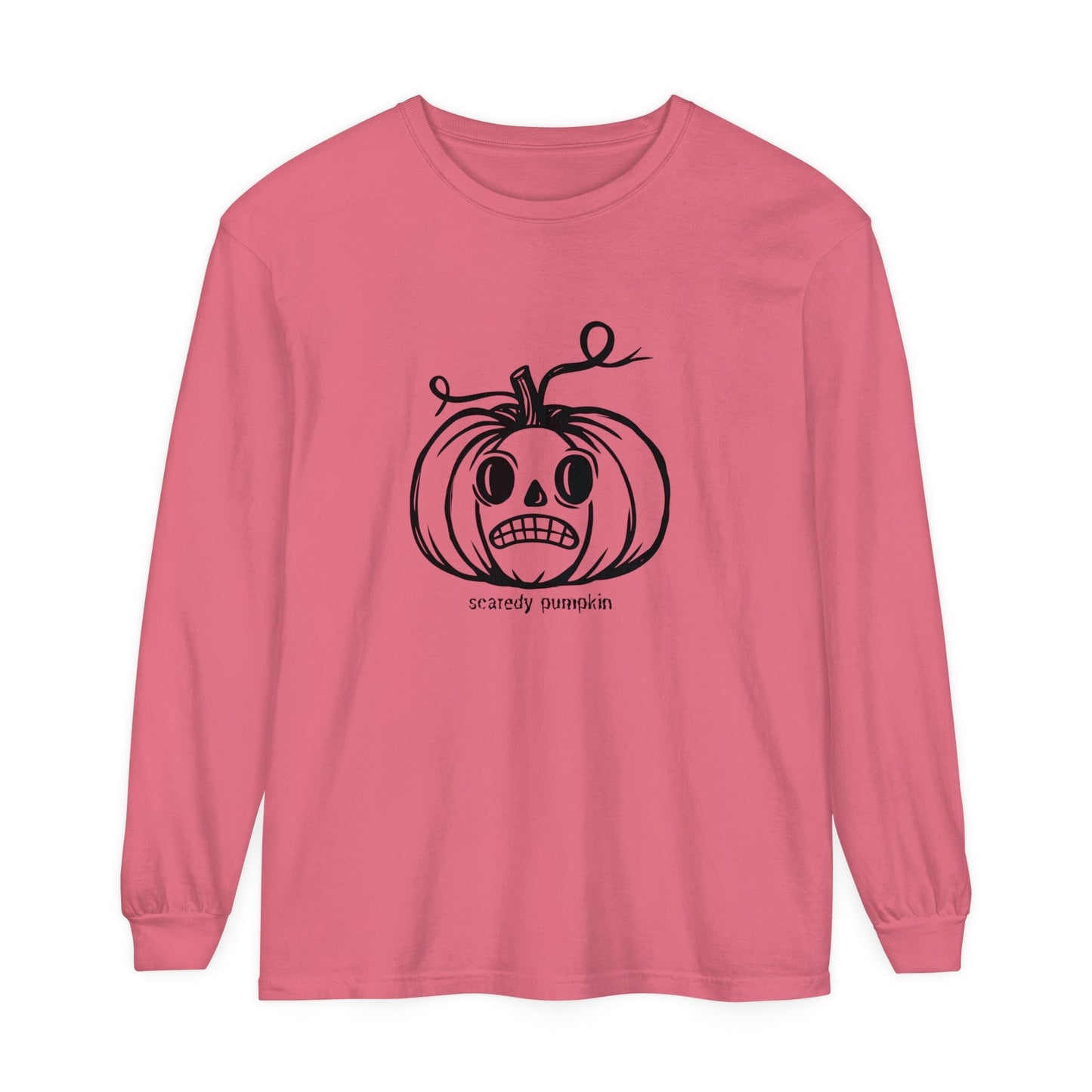 Scaredy Pumpkin Unisex Long Sleeve T-Shirt - Witcheasy