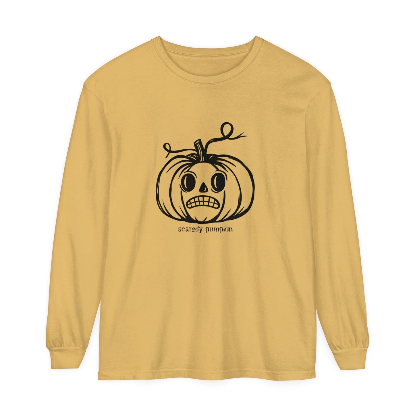 Scaredy Pumpkin Unisex Long Sleeve T-Shirt - Witcheasy