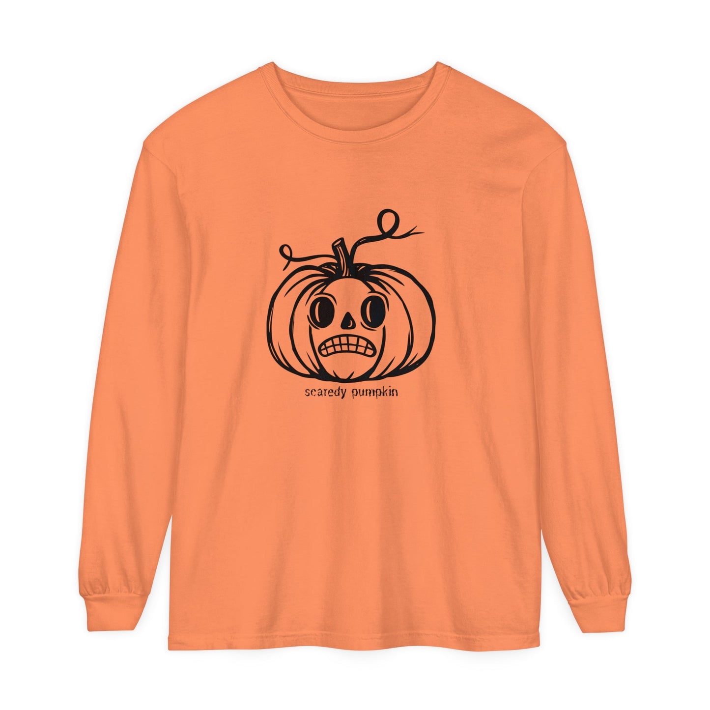 Scaredy Pumpkin Unisex Long Sleeve T-Shirt - Witcheasy