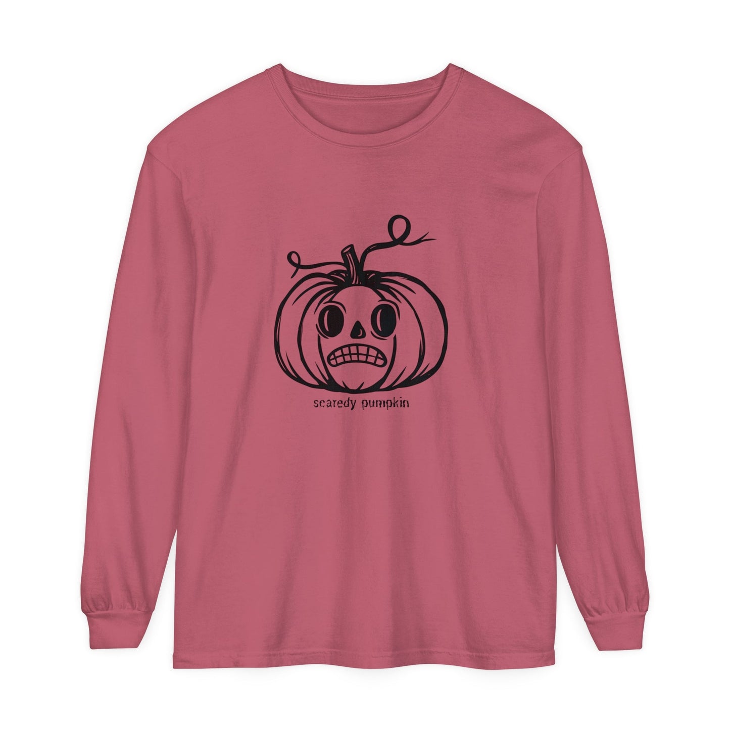 Scaredy Pumpkin Unisex Long Sleeve T-Shirt - Witcheasy