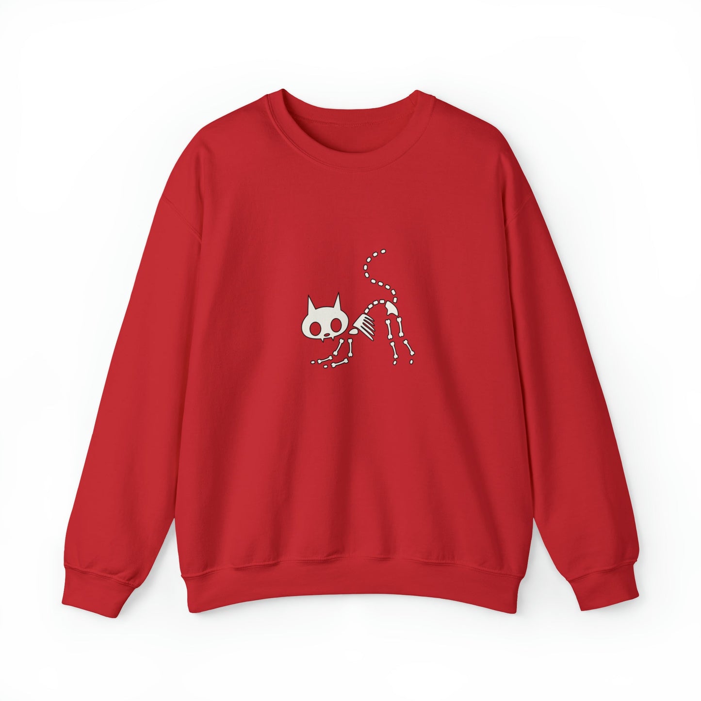 Skeleton Kitty Unisex Crewneck Sweatshirt - Witcheasy