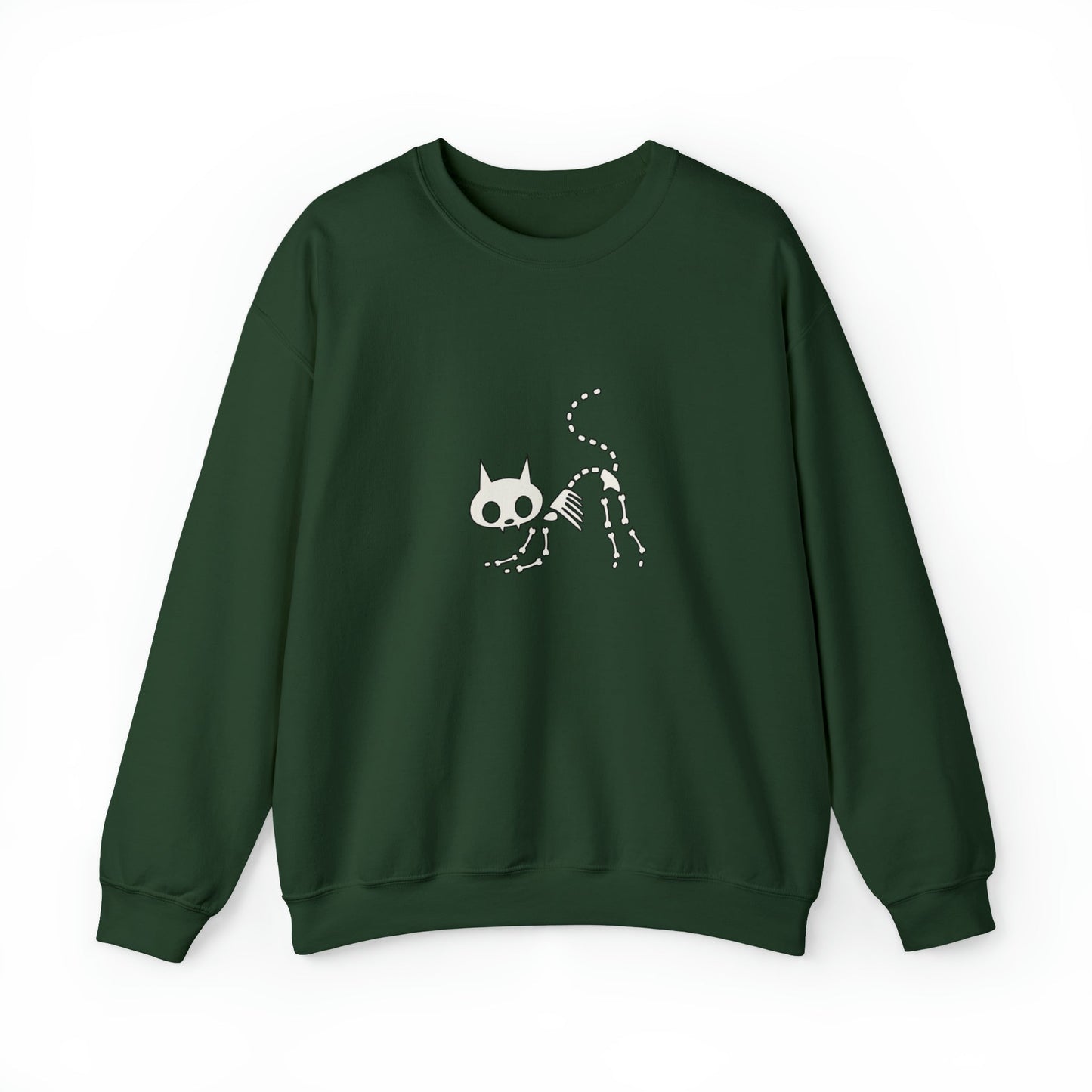 Skeleton Kitty Unisex Crewneck Sweatshirt - Witcheasy