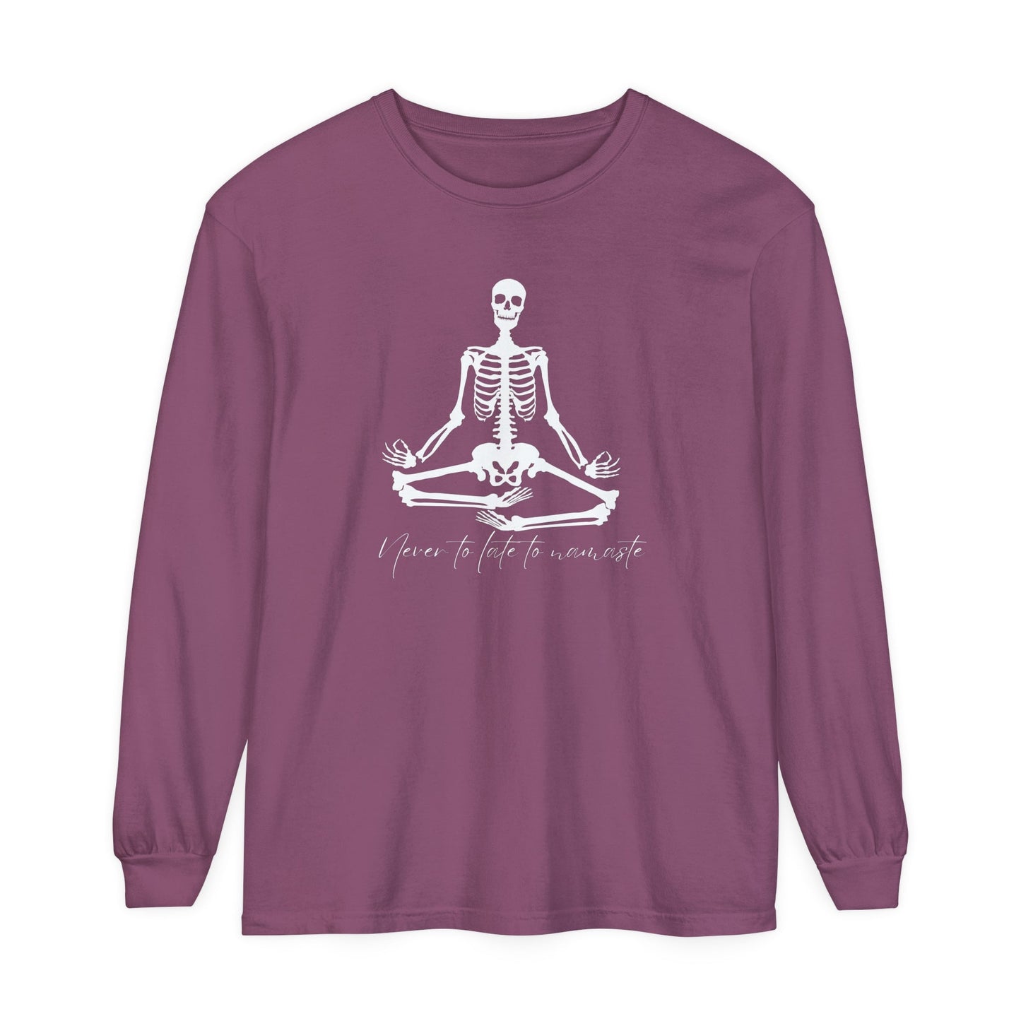 Skeleton Namaste Unisex Long Sleeve T-Shirt - Witcheasy