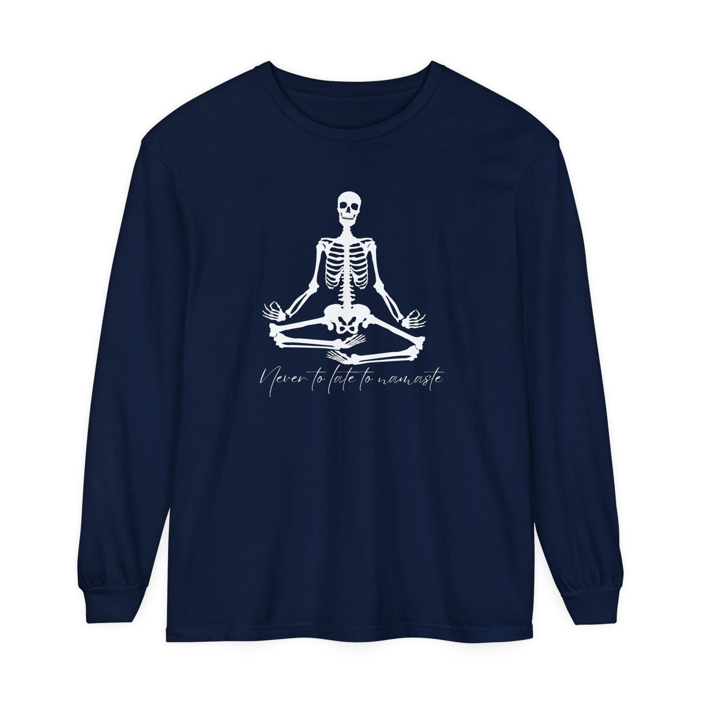 Skeleton Namaste Unisex Long Sleeve T-Shirt - Witcheasy