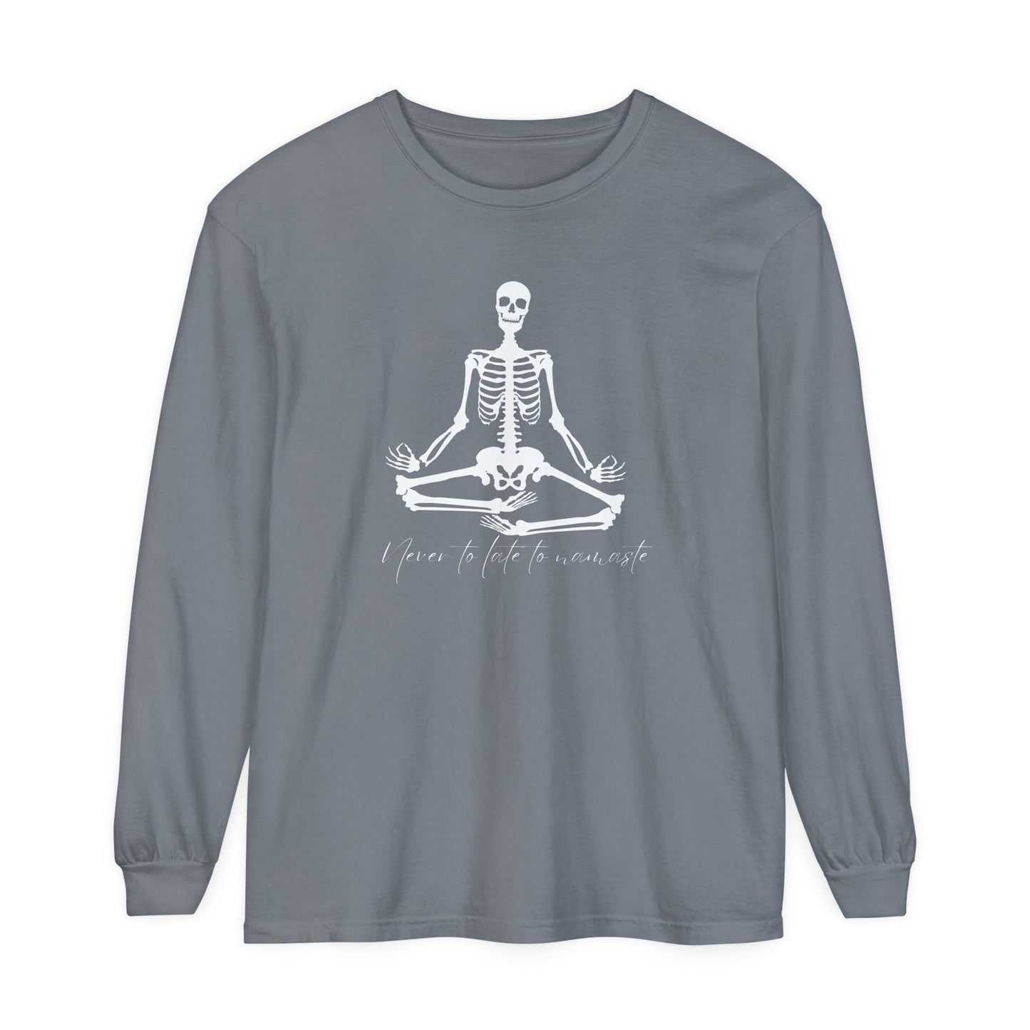 Skeleton Namaste Unisex Long Sleeve T-Shirt - Witcheasy