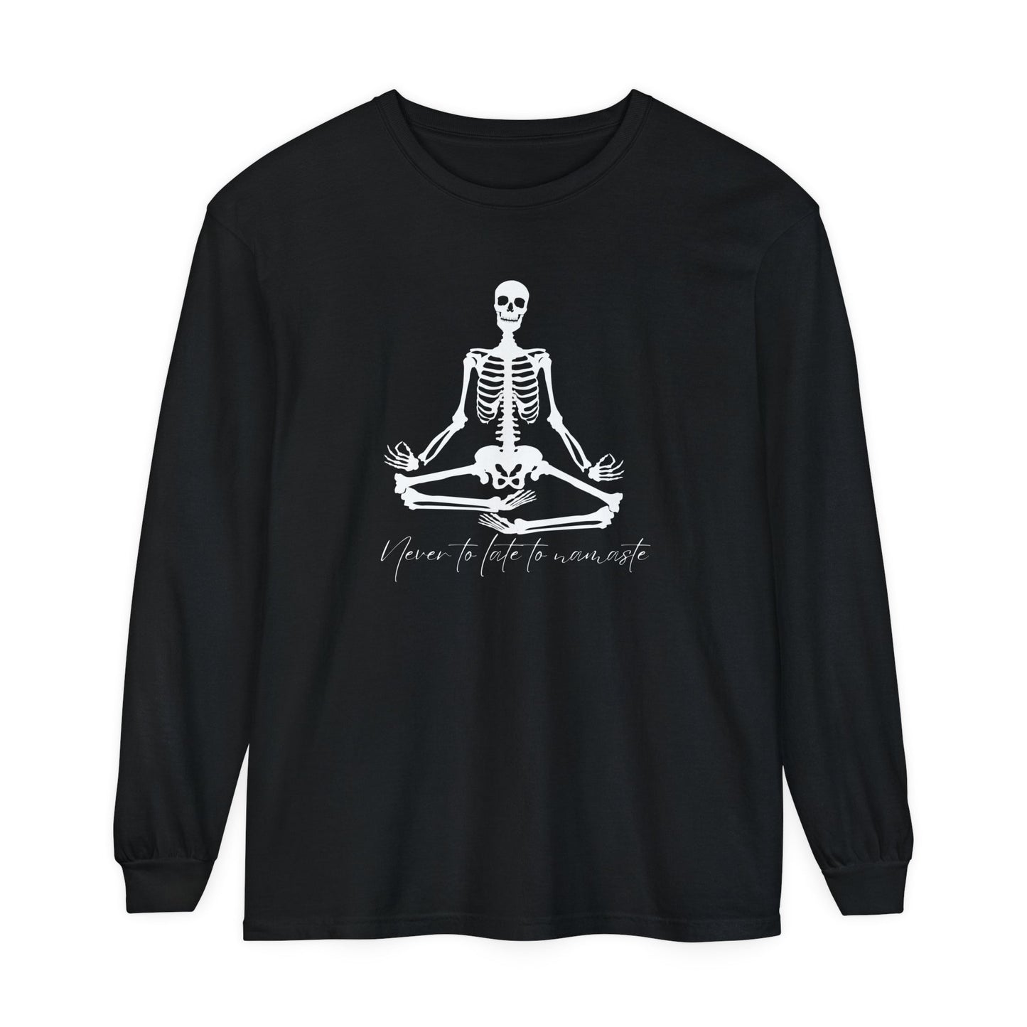 Skeleton Namaste Unisex Long Sleeve T-Shirt - Witcheasy