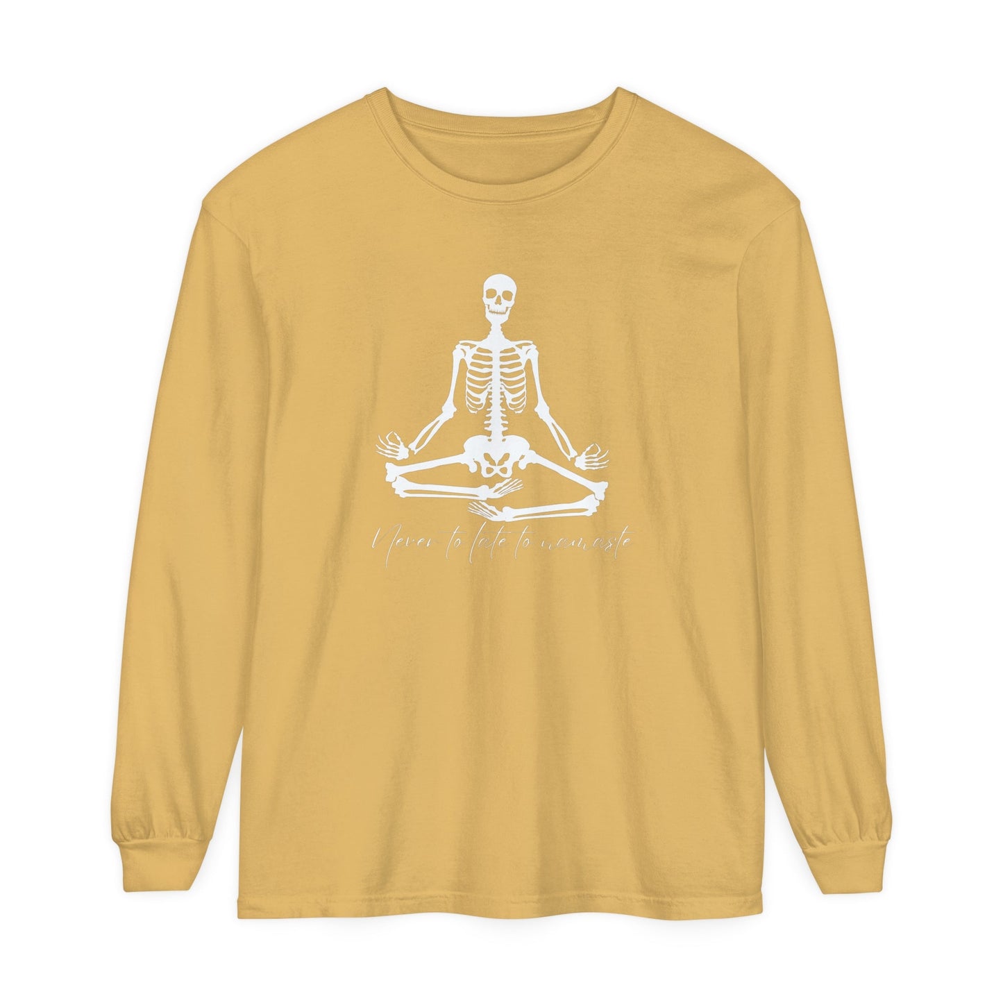 Skeleton Namaste Unisex Long Sleeve T-Shirt - Witcheasy
