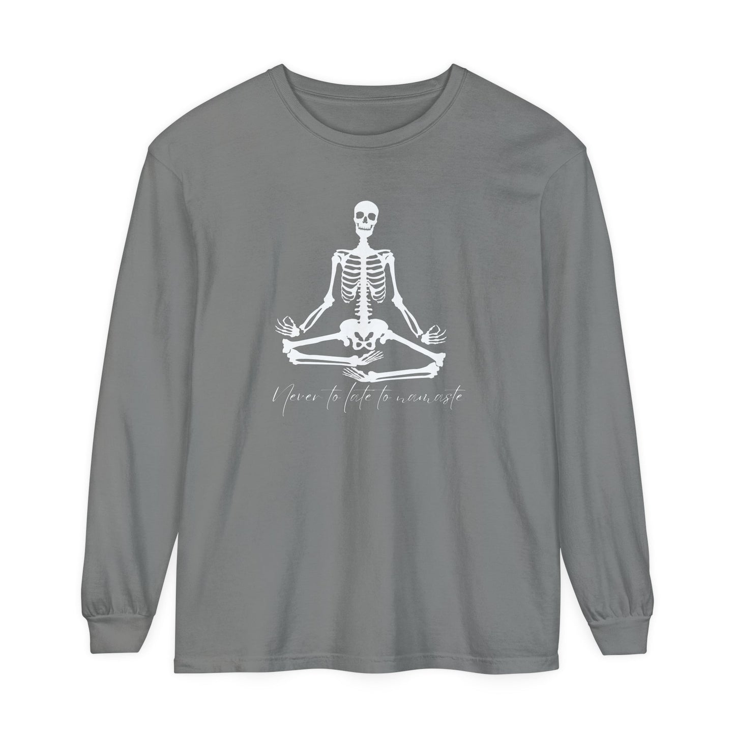 Skeleton Namaste Unisex Long Sleeve T-Shirt - Witcheasy