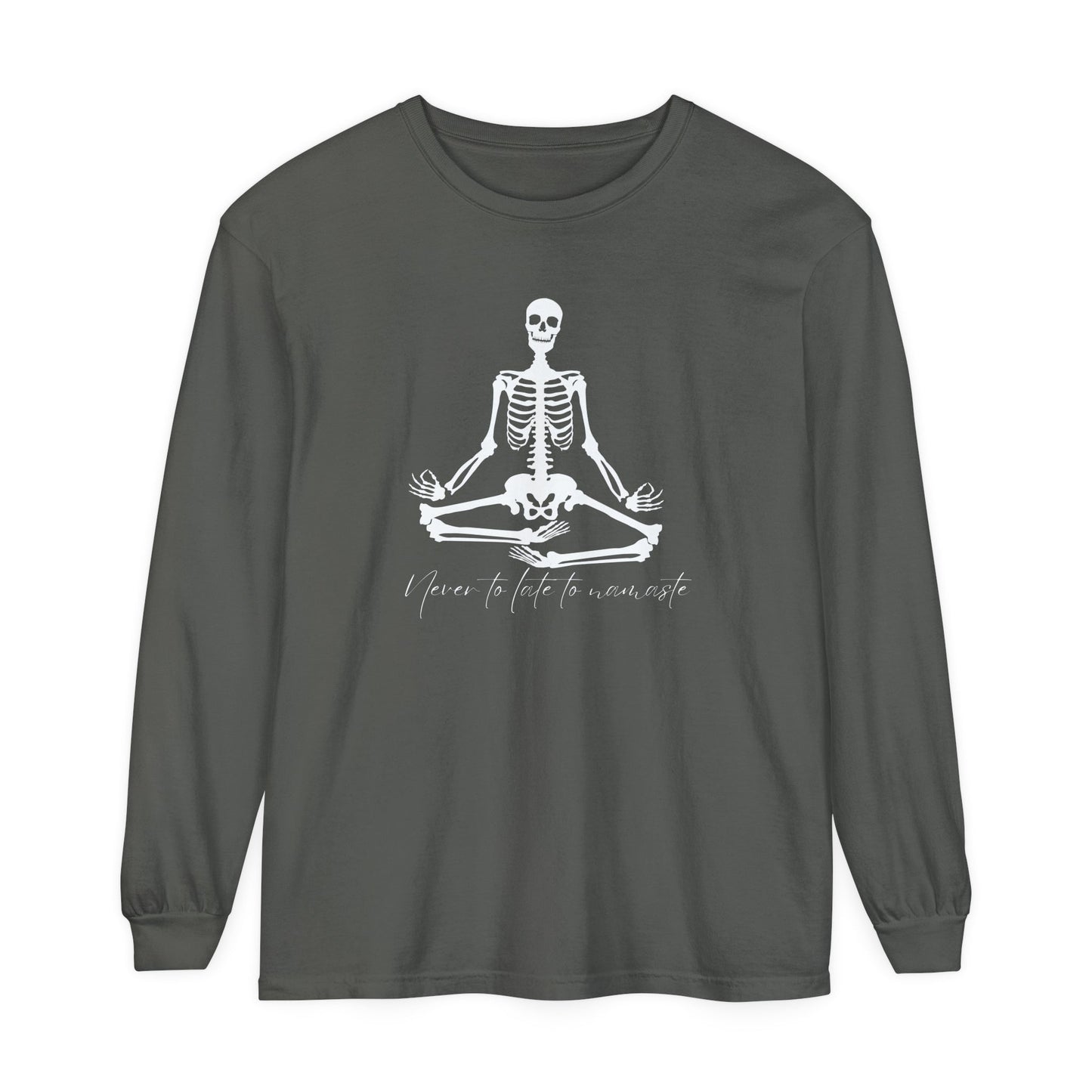 Skeleton Namaste Unisex Long Sleeve T-Shirt - Witcheasy